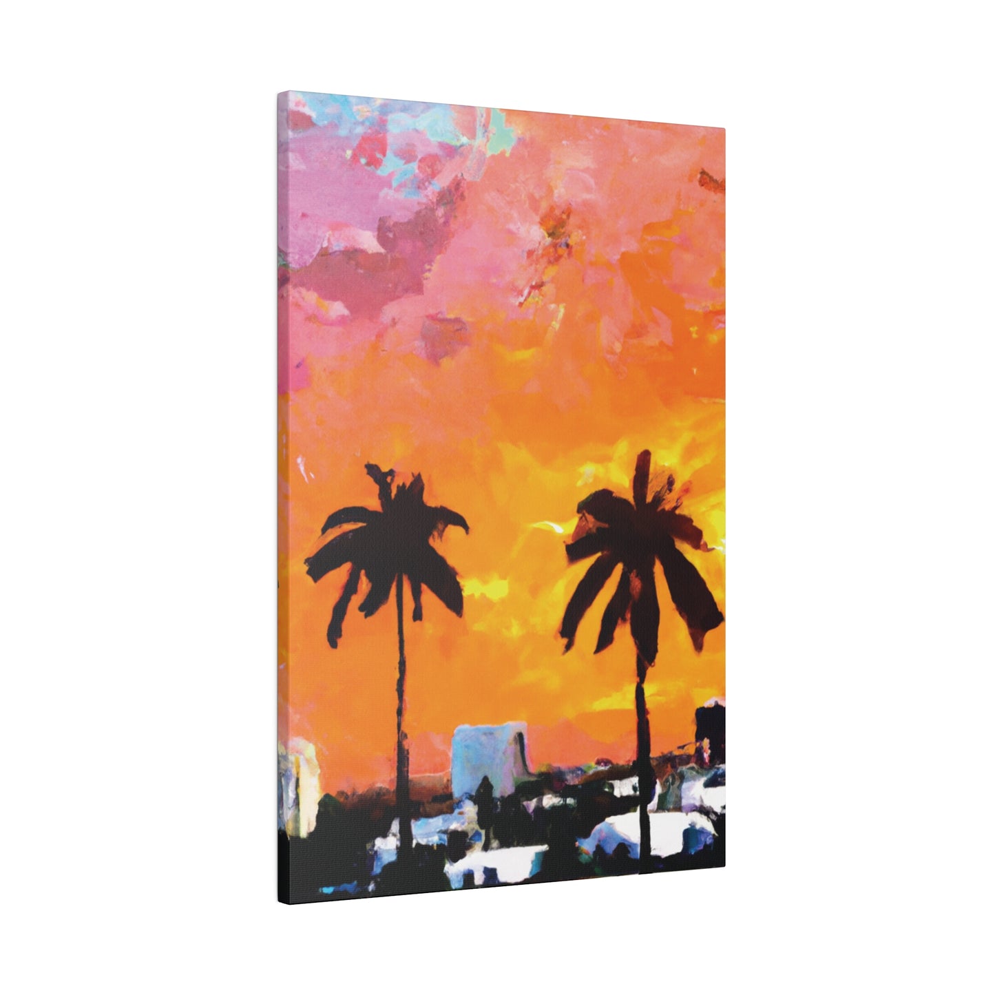 2759A - Miami Beach Sunset Painting Print | Miami | Beach | Sunset | Poster | Home Decor | Wall Art | Canvas