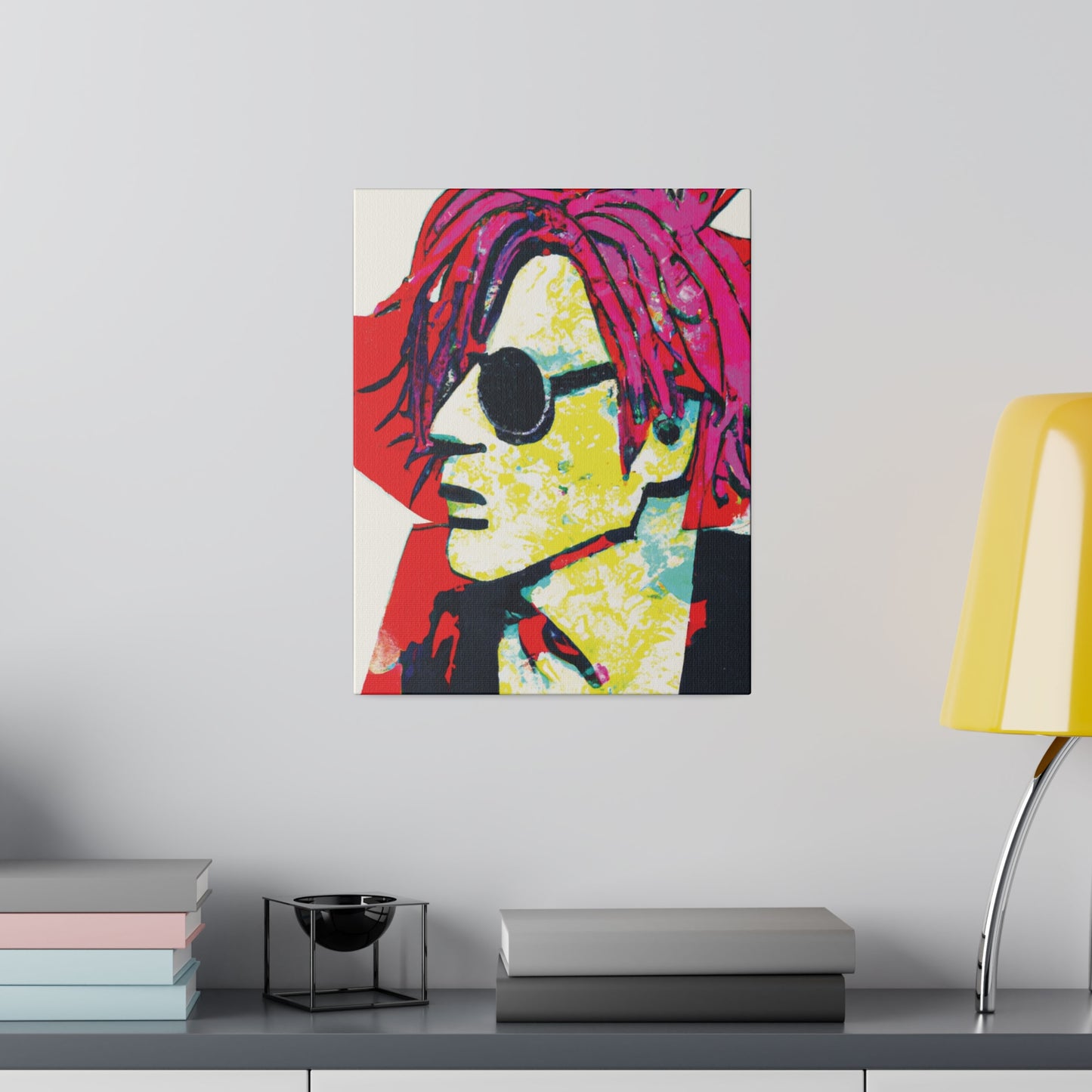 3019T - Rockstar Painting Print | Face | Abstract | Poster | Home Decor | Wall Art | Music Art | Canvas