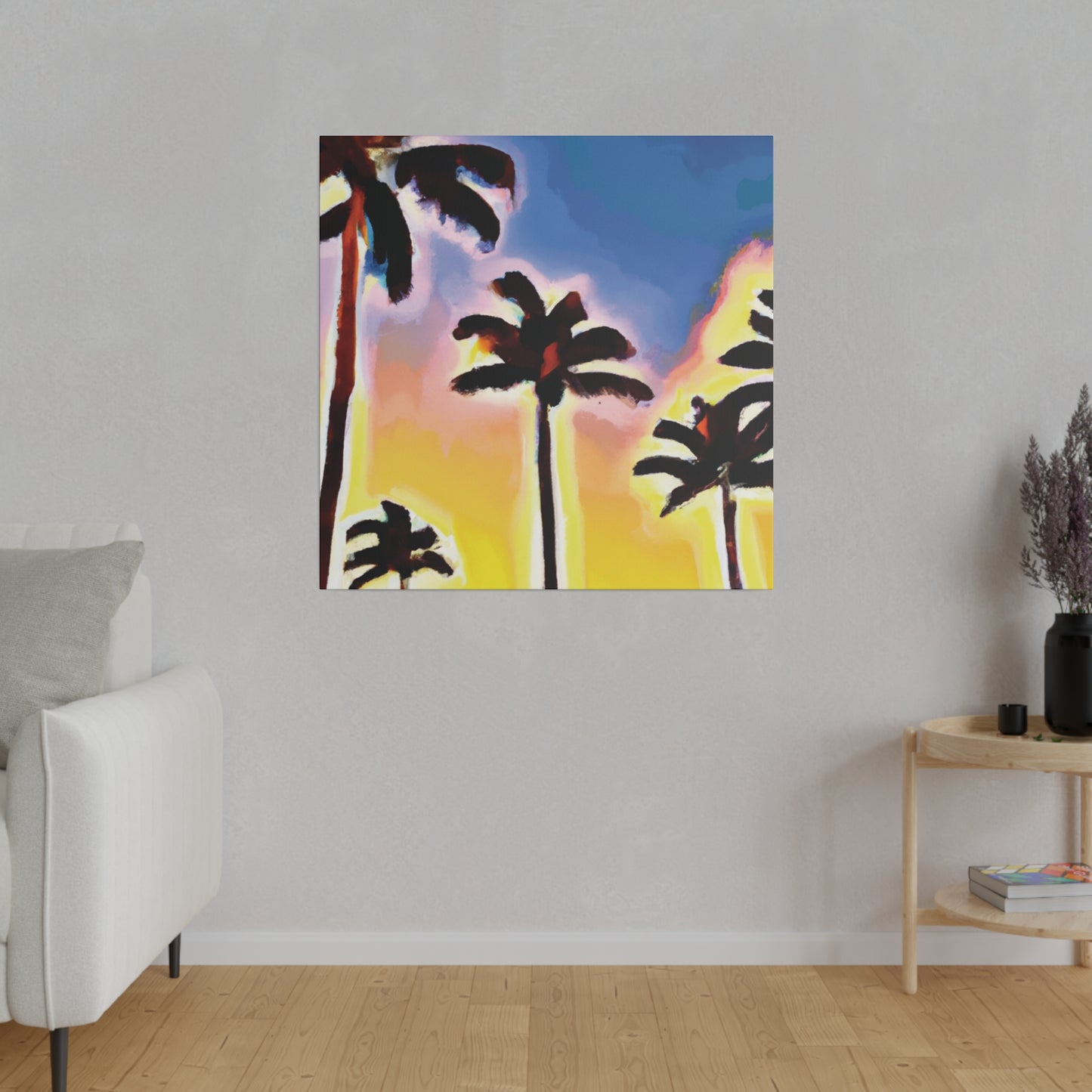 3437Q - Miami Beach Sunset Painting Print | Miami | Beach | Sunset | Poster | Home Decor | Wall Art | Canvas