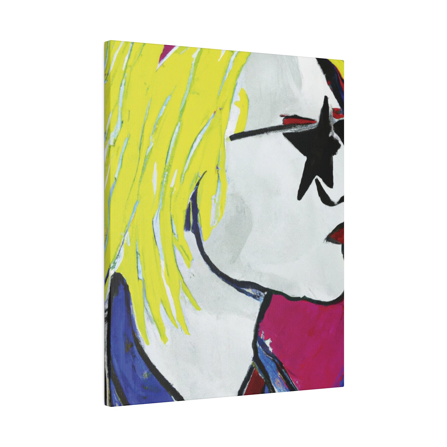 9373P - Rockstar Painting Print | Face | Abstract | Poster | Home Decor | Wall Art | Music Art | Canvas