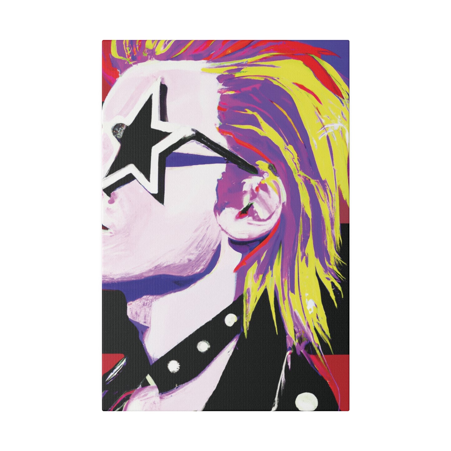 7547K - Rockstar Painting Print | Face | Abstract | Poster | Home Decor | Wall Art | Music Art | Canvas