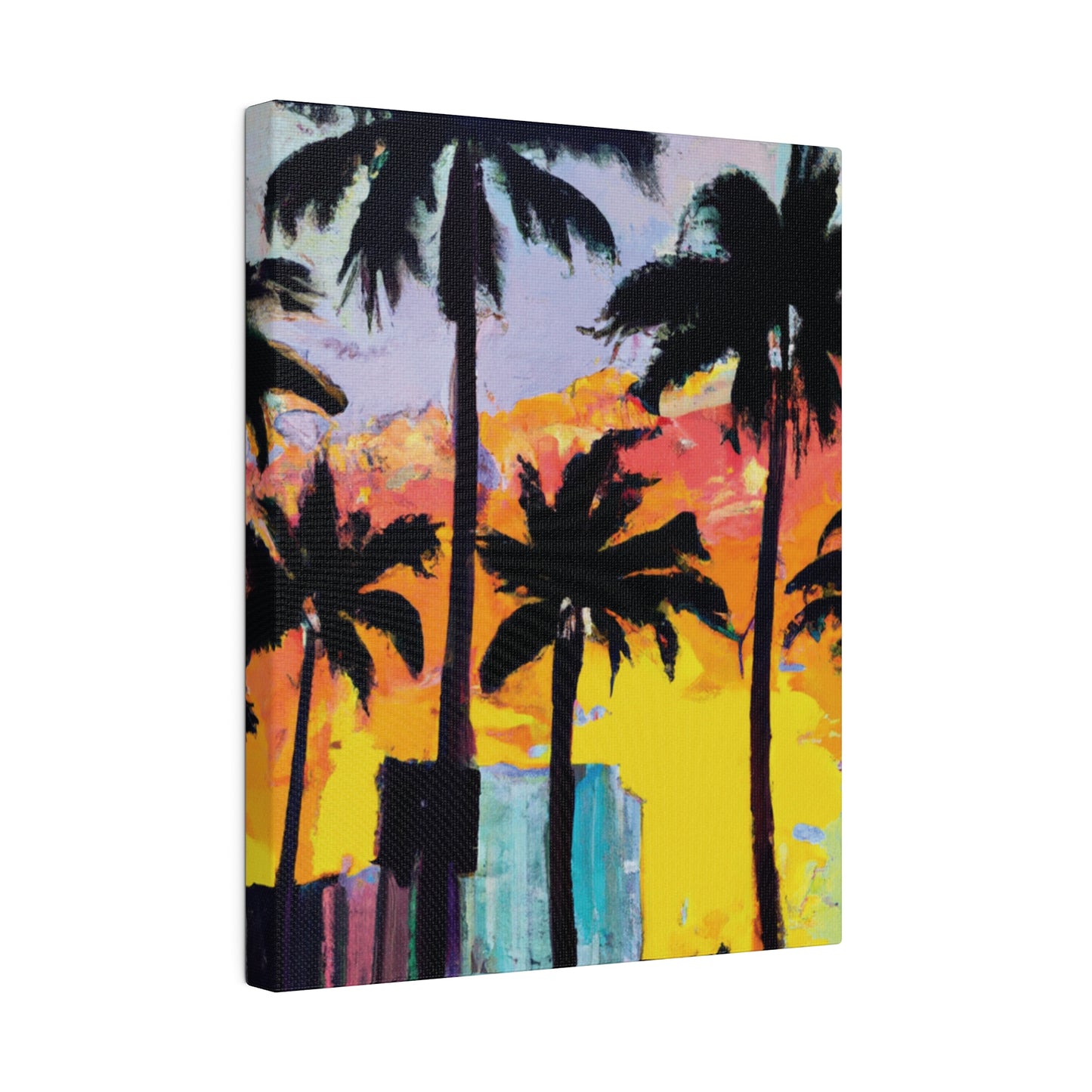 10266L - Miami Beach Sunset Painting Print | Miami | Beach | Sunset | Poster | Home Decor | Wall Art | Canvas