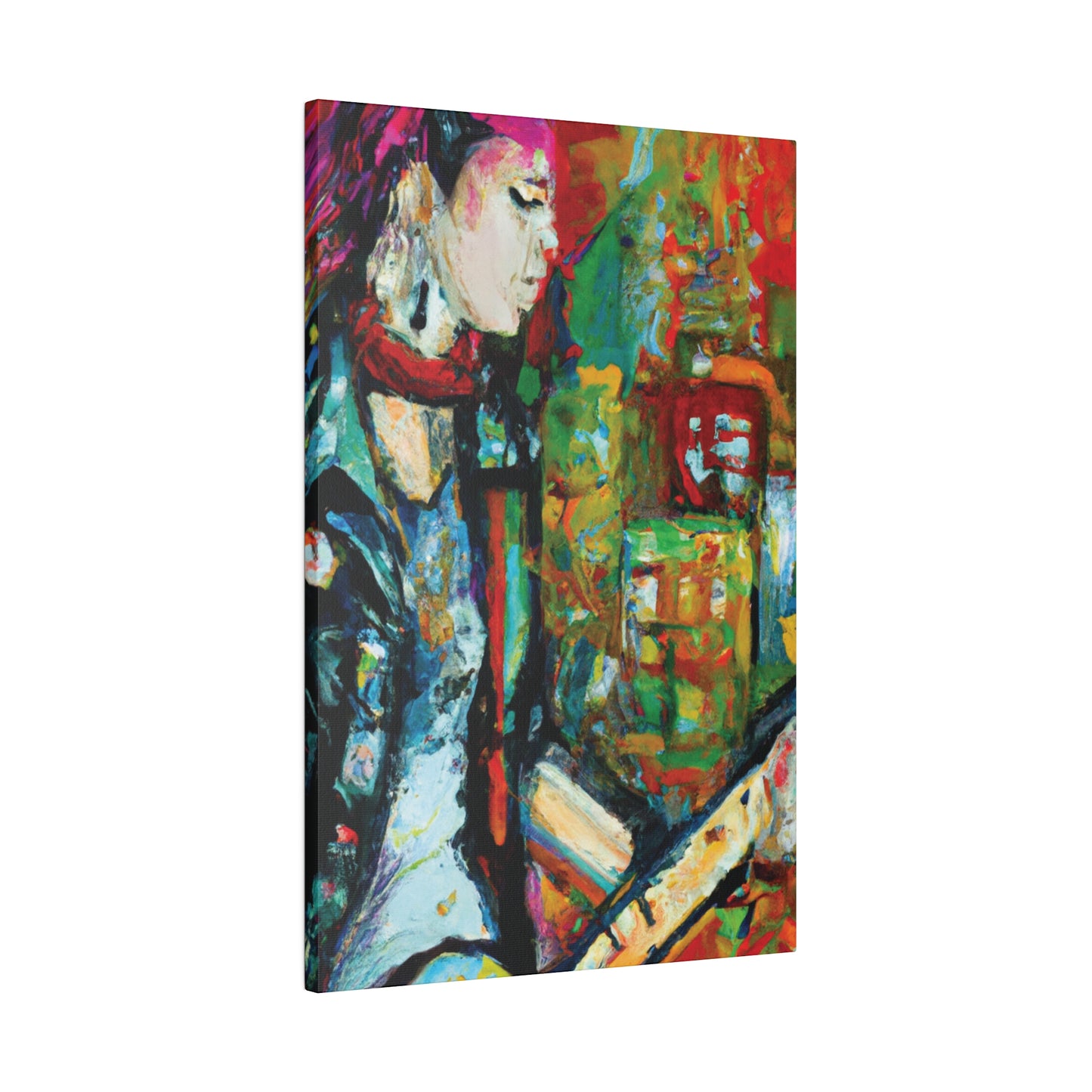 7134Y - Rockstar Oil Painting Style Print | Poster | Home Decor | Wall Art | Music Art | Canvas