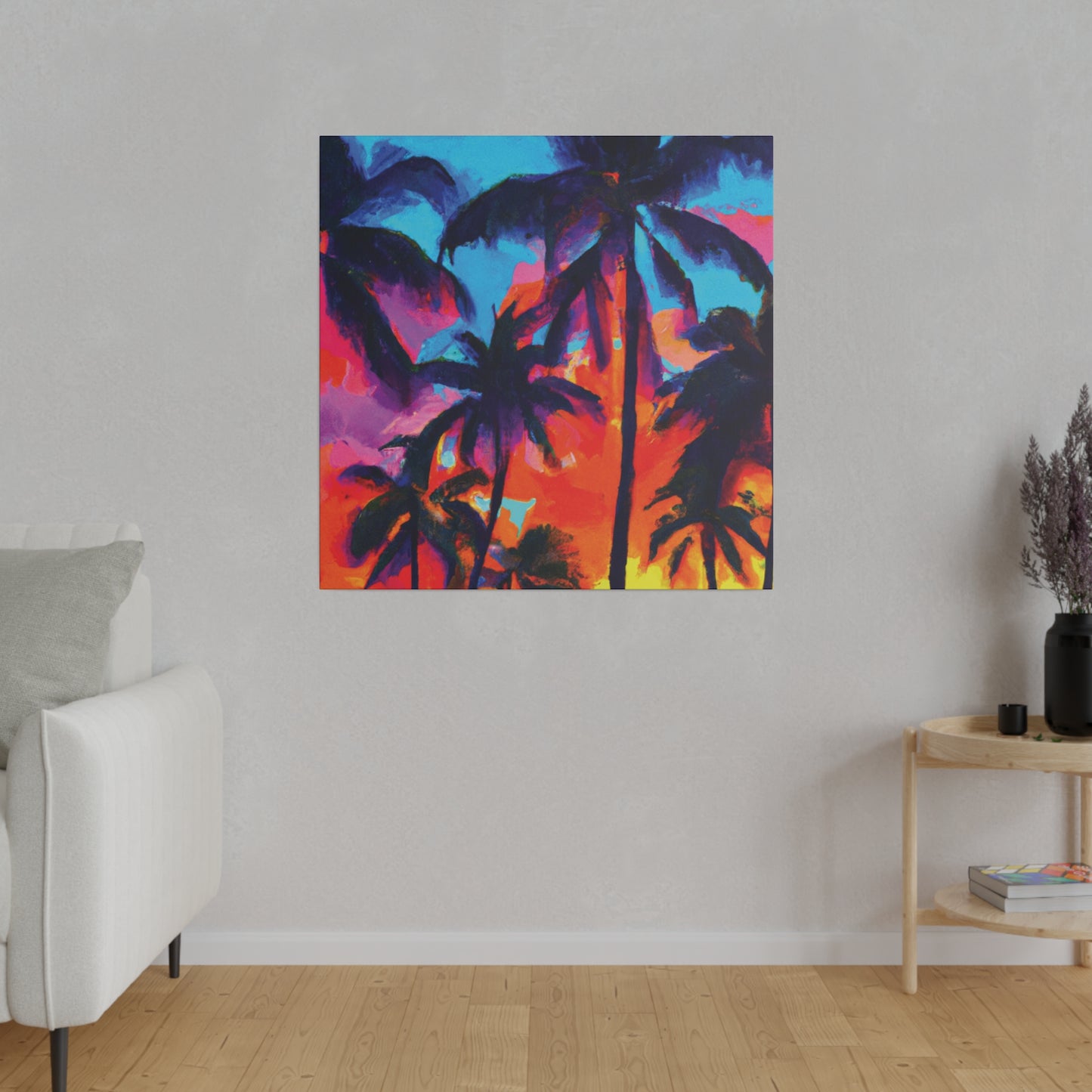 4672F - Miami Beach Sunset Painting Print | Miami | Beach | Sunset | Poster | Home Decor | Wall Art | Canvas