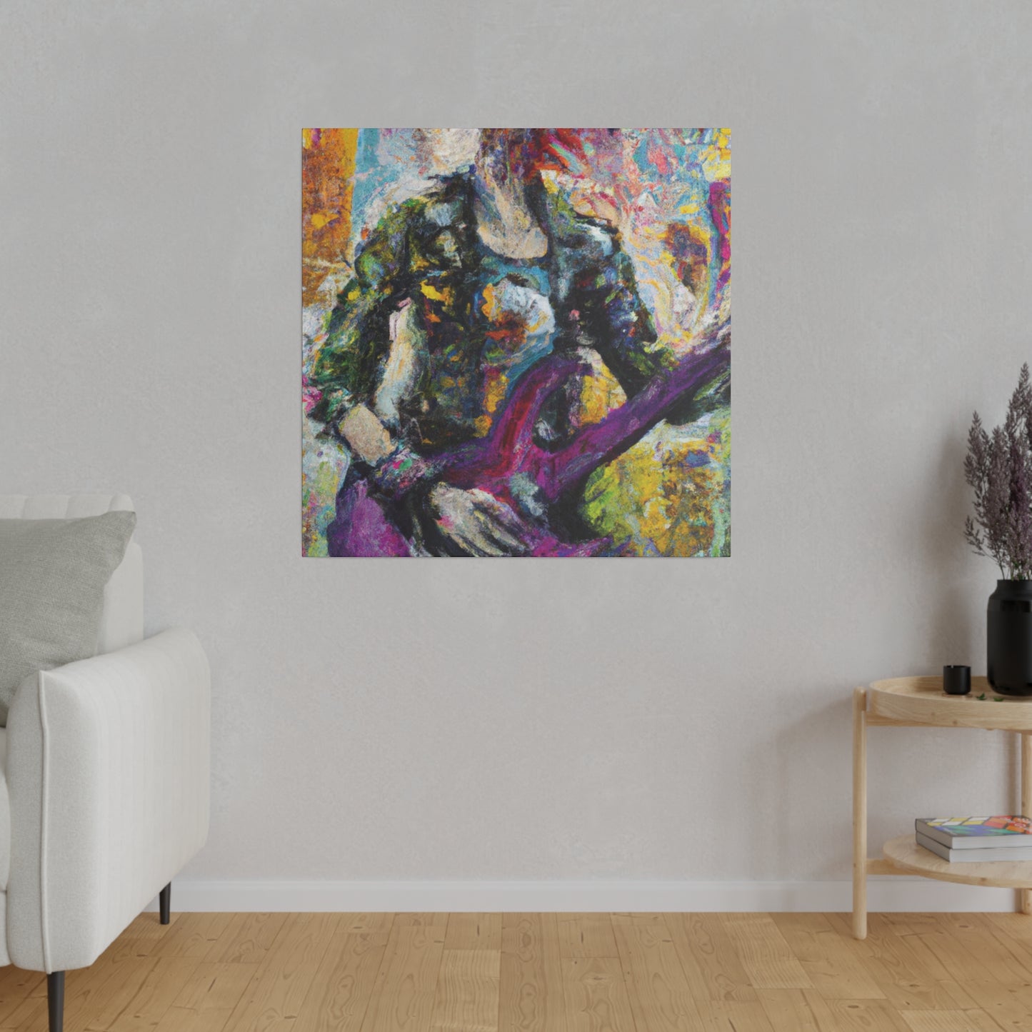 5487U - Rockstar Oil Painting Style Print | Poster | Home Decor | Wall Art | Music Art | Canvas