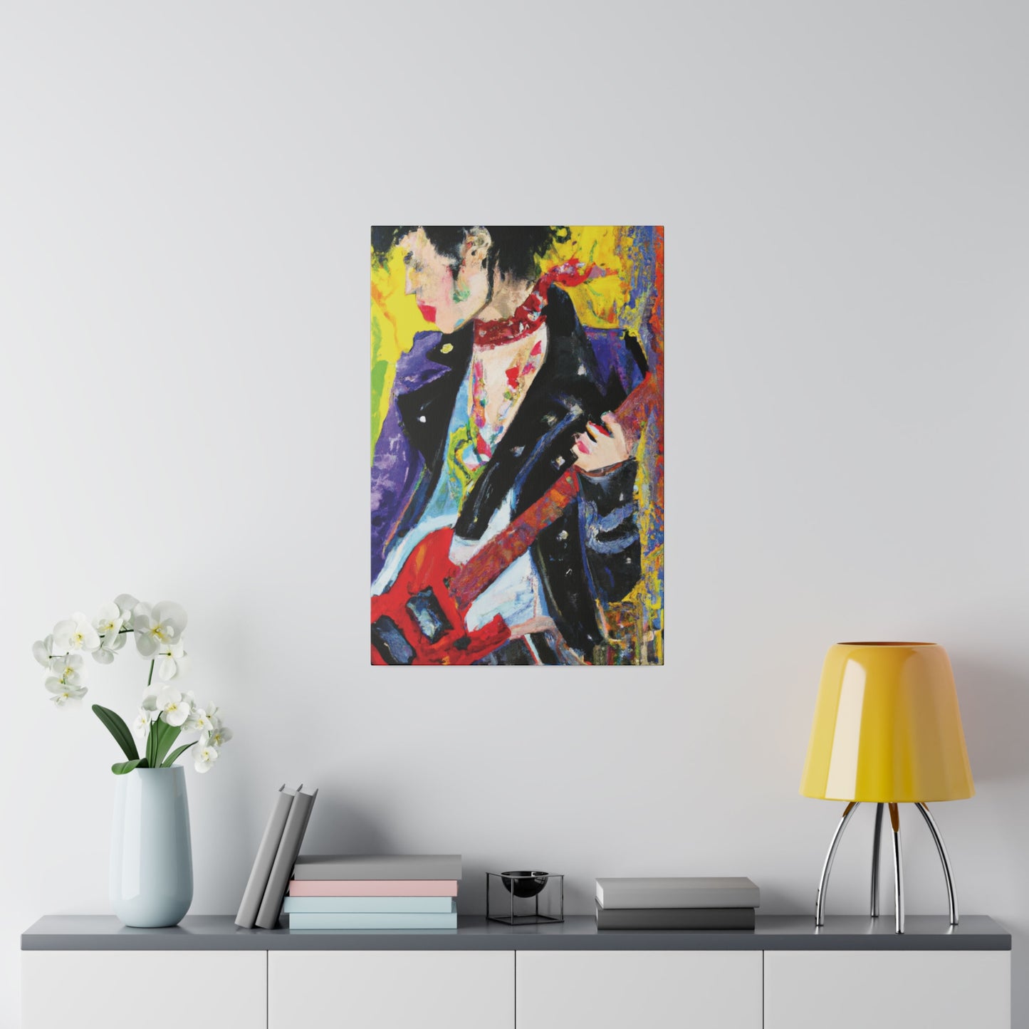 4600X - Rockstar Oil Painting Style Print | Poster | Home Decor | Wall Art | Music Art | Canvas