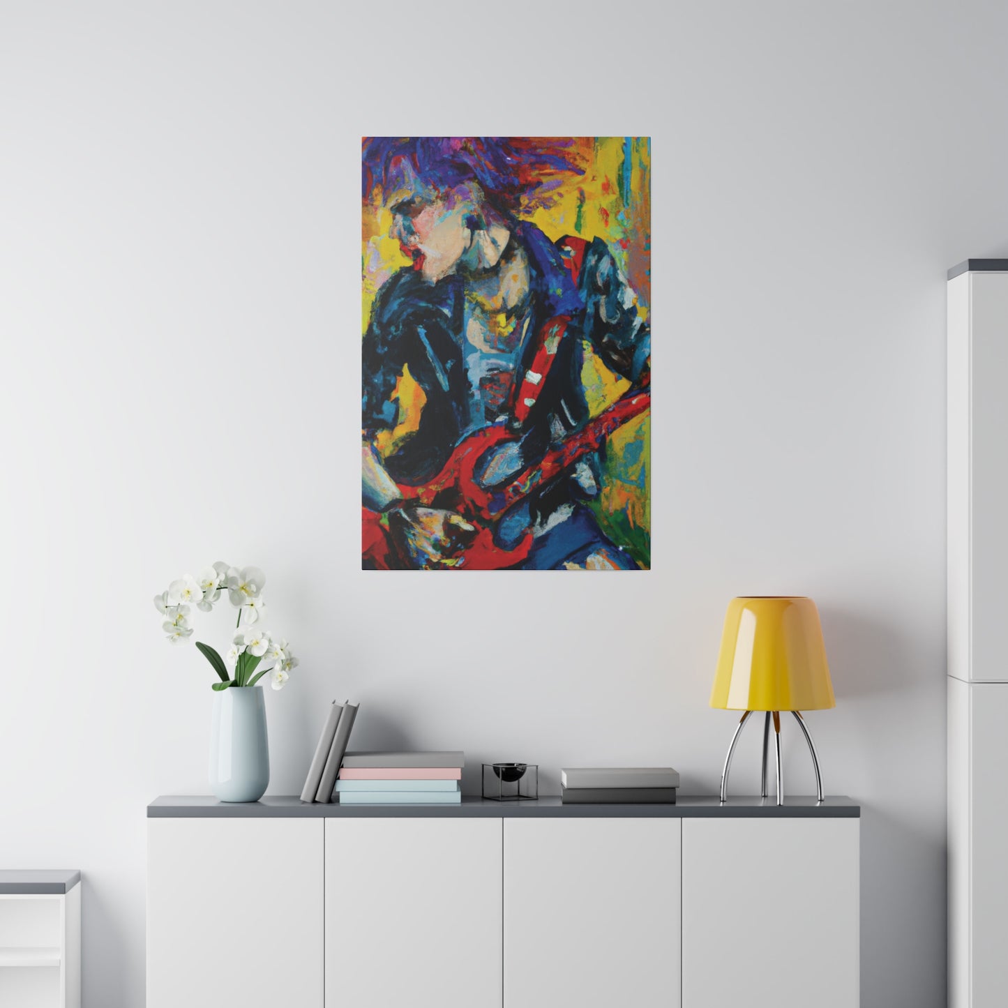 2249F - Rockstar Oil Painting Style Print | Poster | Home Decor | Wall Art | Music Art | Canvas