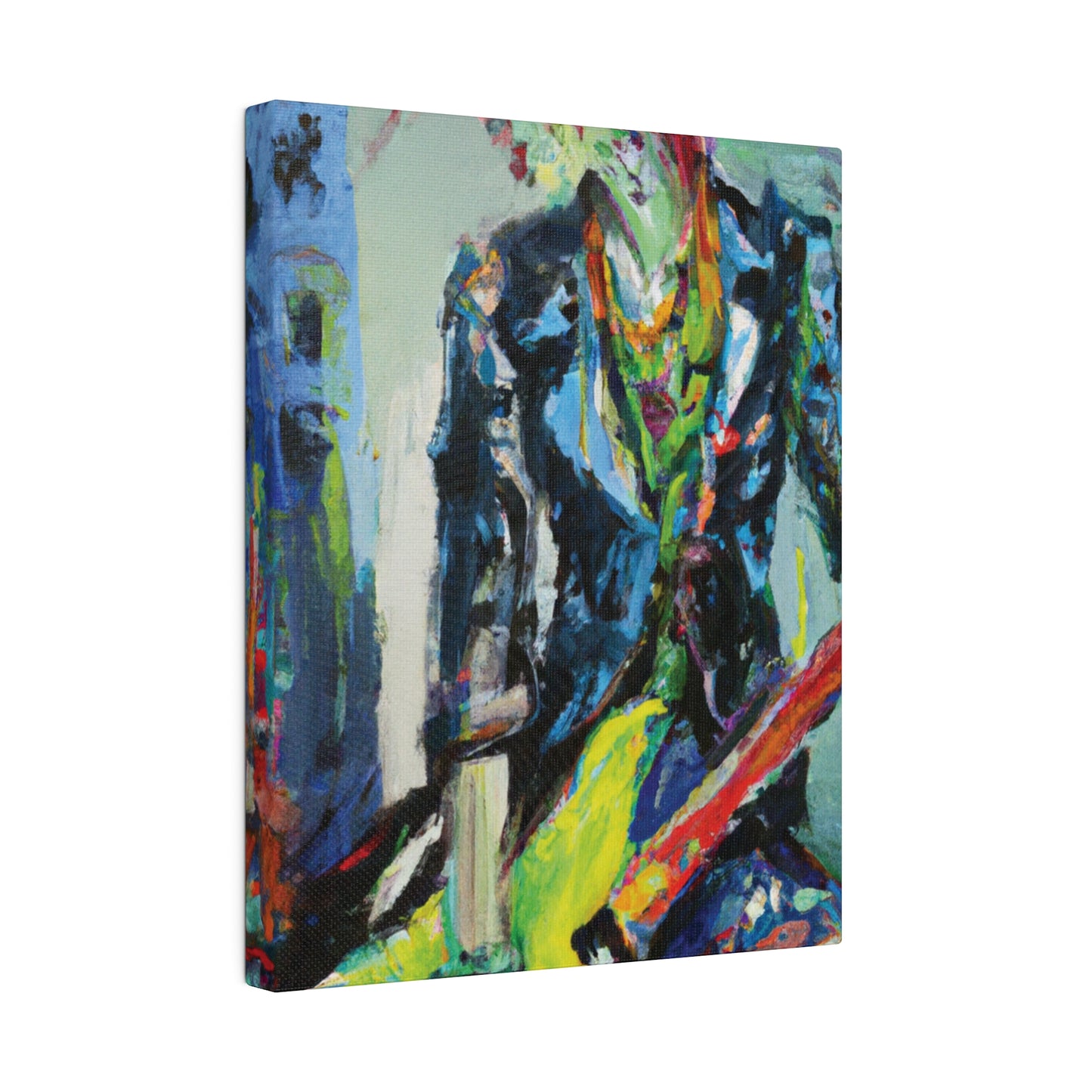 5111Y - Rockstar Oil Painting Style Print | Poster | Home Decor | Wall Art | Music Art | Canvas