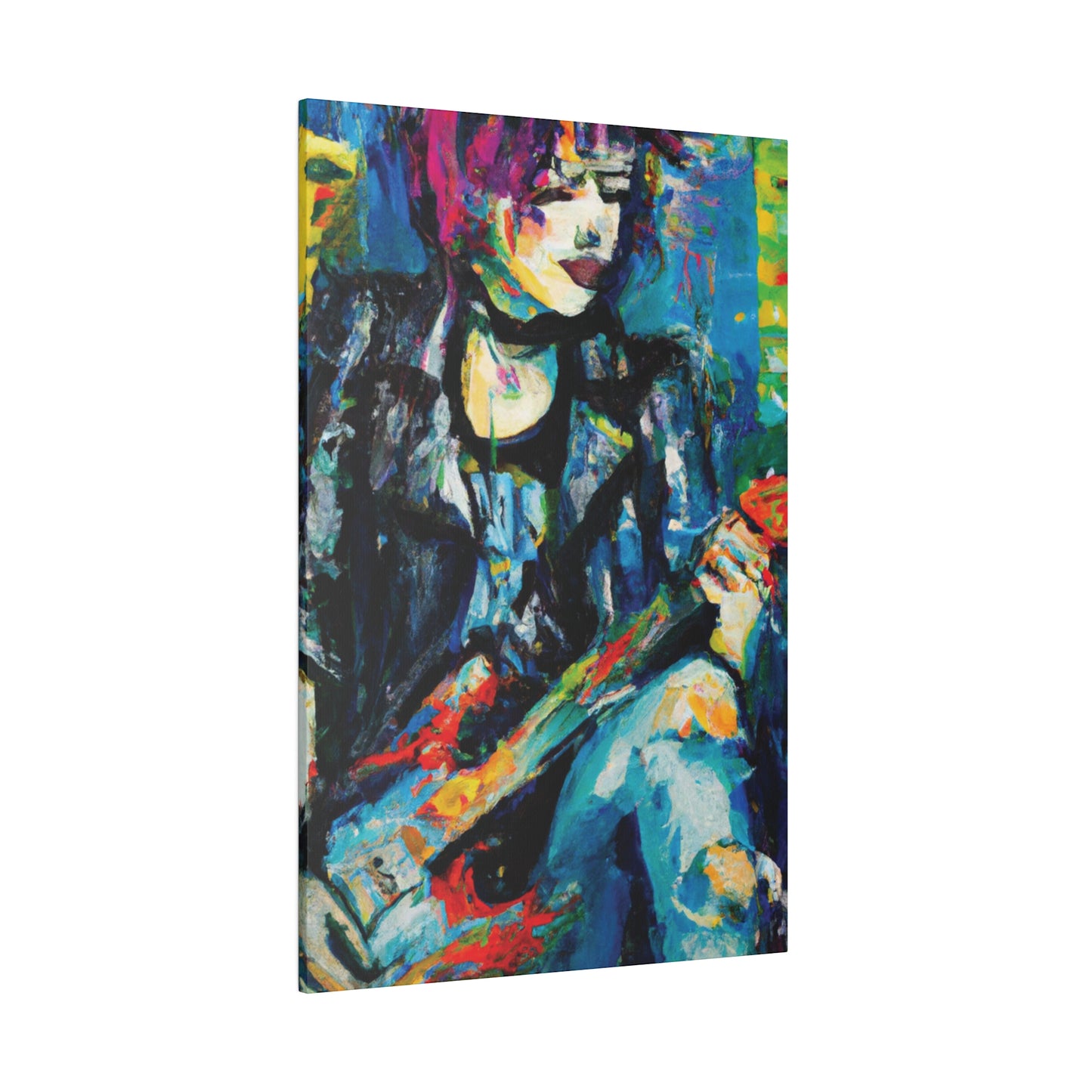 9733T - Rockstar Oil Painting Style Print | Poster | Home Decor | Wall Art | Music Art | Canvas