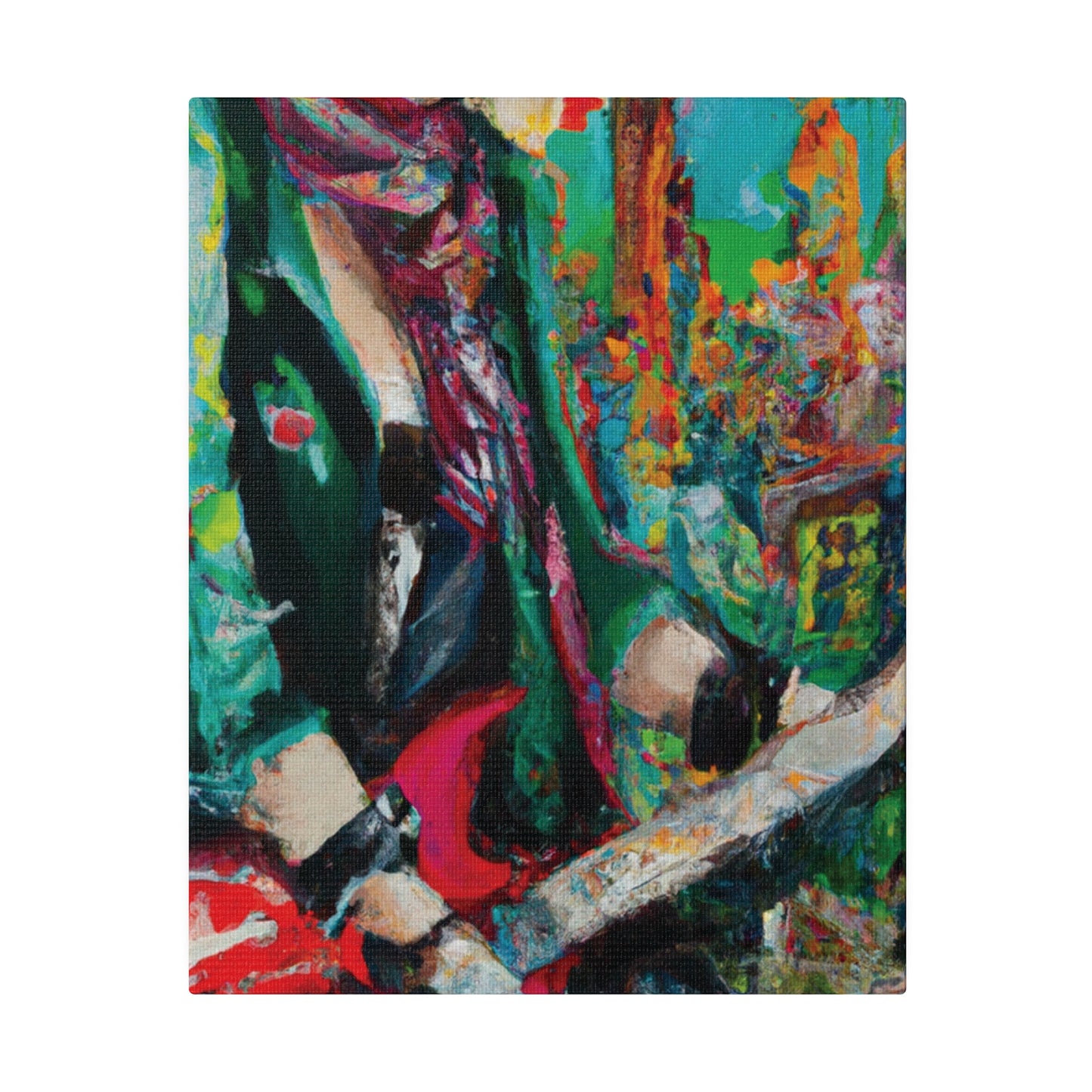 8679Y - Rockstar Oil Painting Style Print | Poster | Home Decor | Wall Art | Music Art | Canvas
