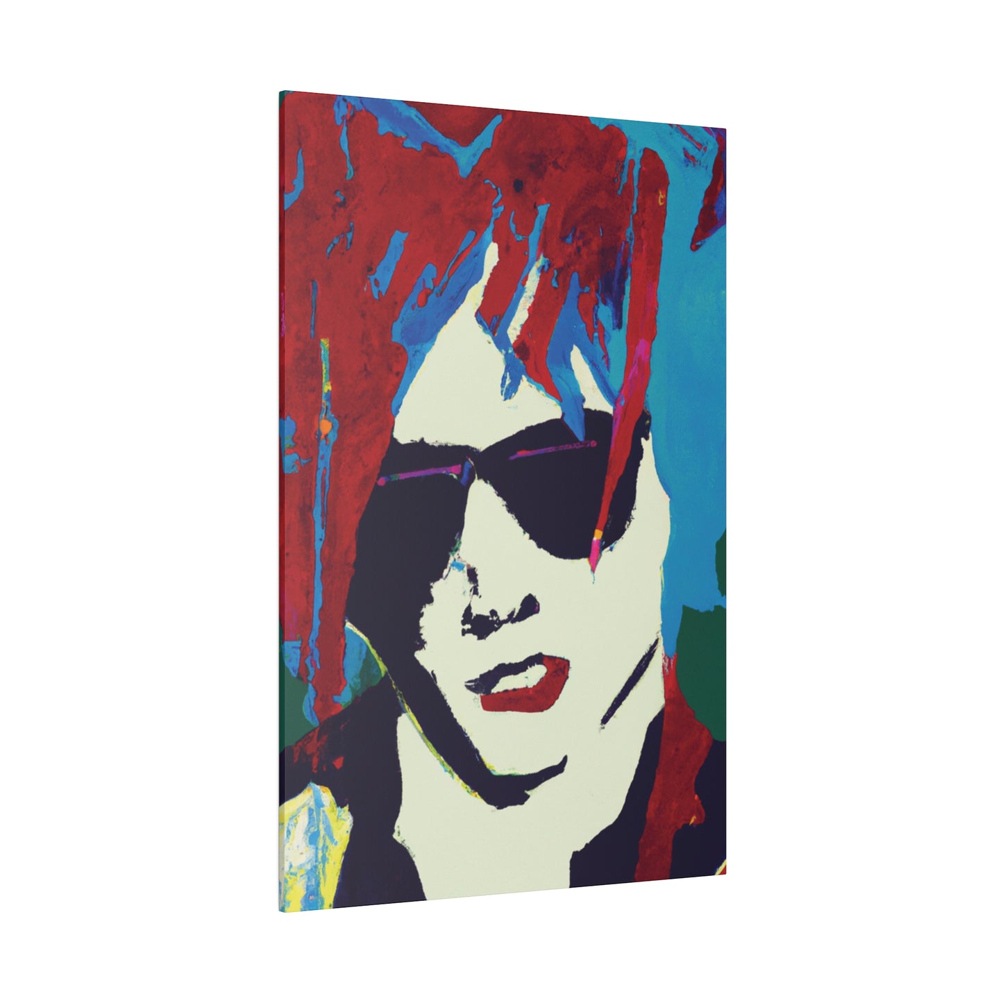 9347K - Rockstar Painting Print | Face | Abstract | Poster | Home Decor | Wall Art | Music Art | Canvas