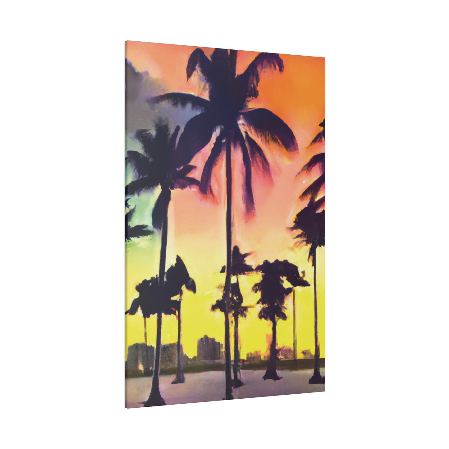 5608P - Miami Beach Sunset Painting Print | Miami | Beach | Sunset | Poster | Home Decor | Wall Art | Canvas