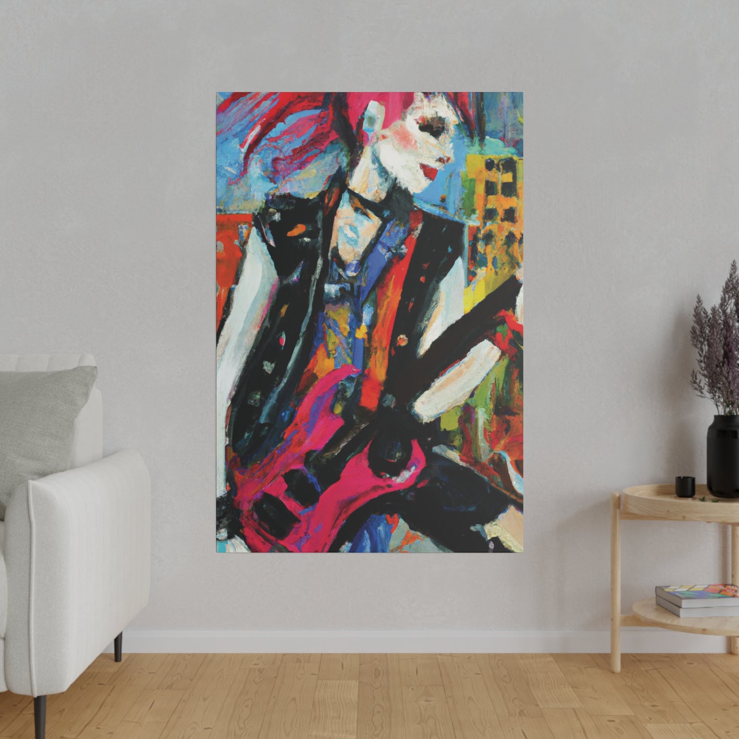 6735O - Rockstar Oil Painting Style Print | Poster | Home Decor | Wall Art | Music Art | Canvas