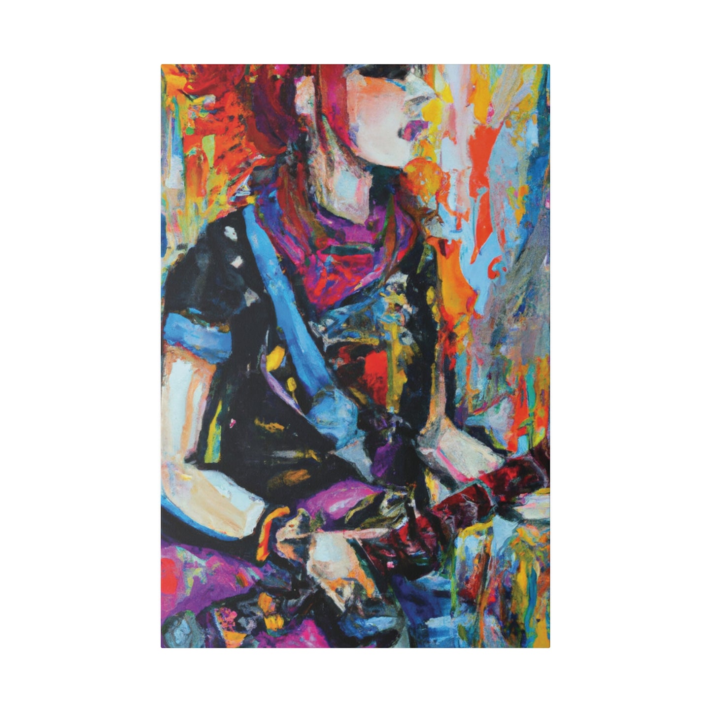 4384O - Rockstar Oil Painting Style Print | Poster | Home Decor | Wall Art | Music Art | Canvas