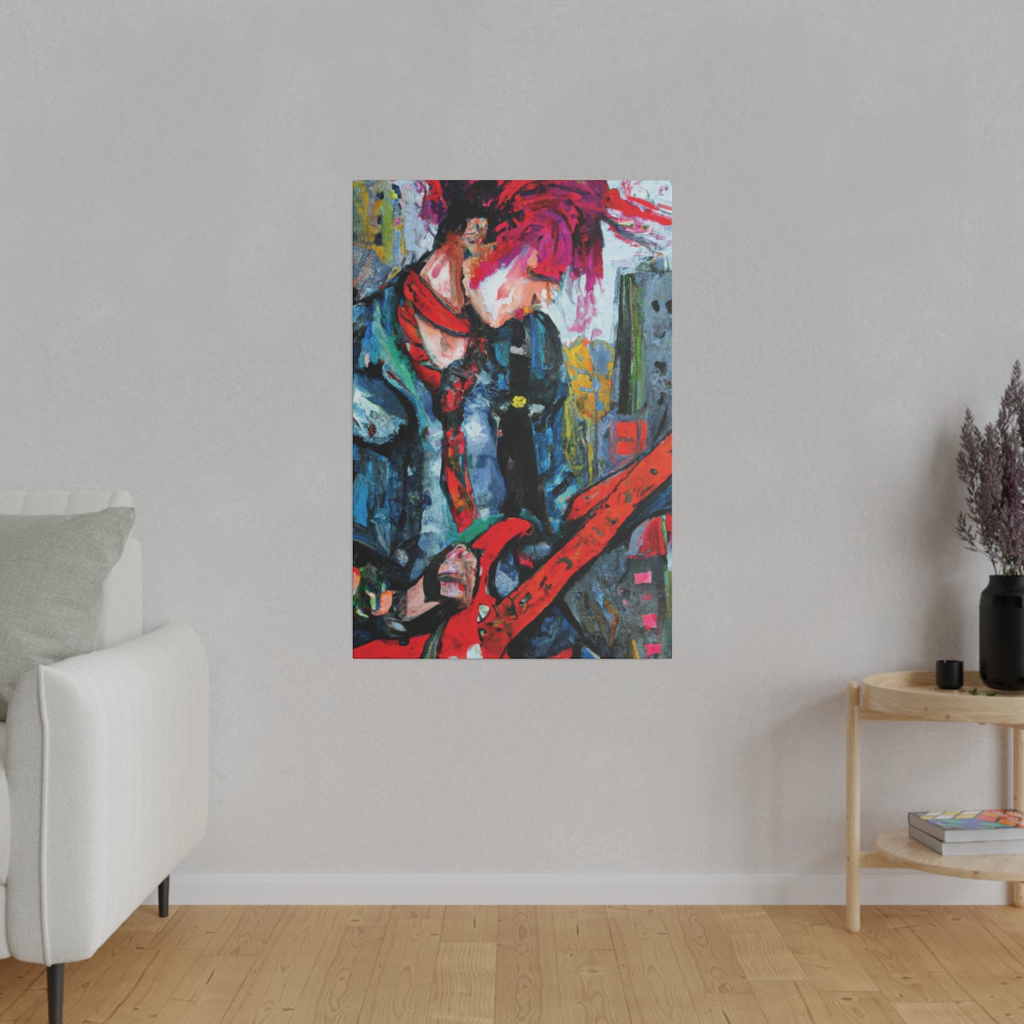 4972T - Rockstar Oil Painting Style Print | Poster | Home Decor | Wall Art | Music Art | Canvas