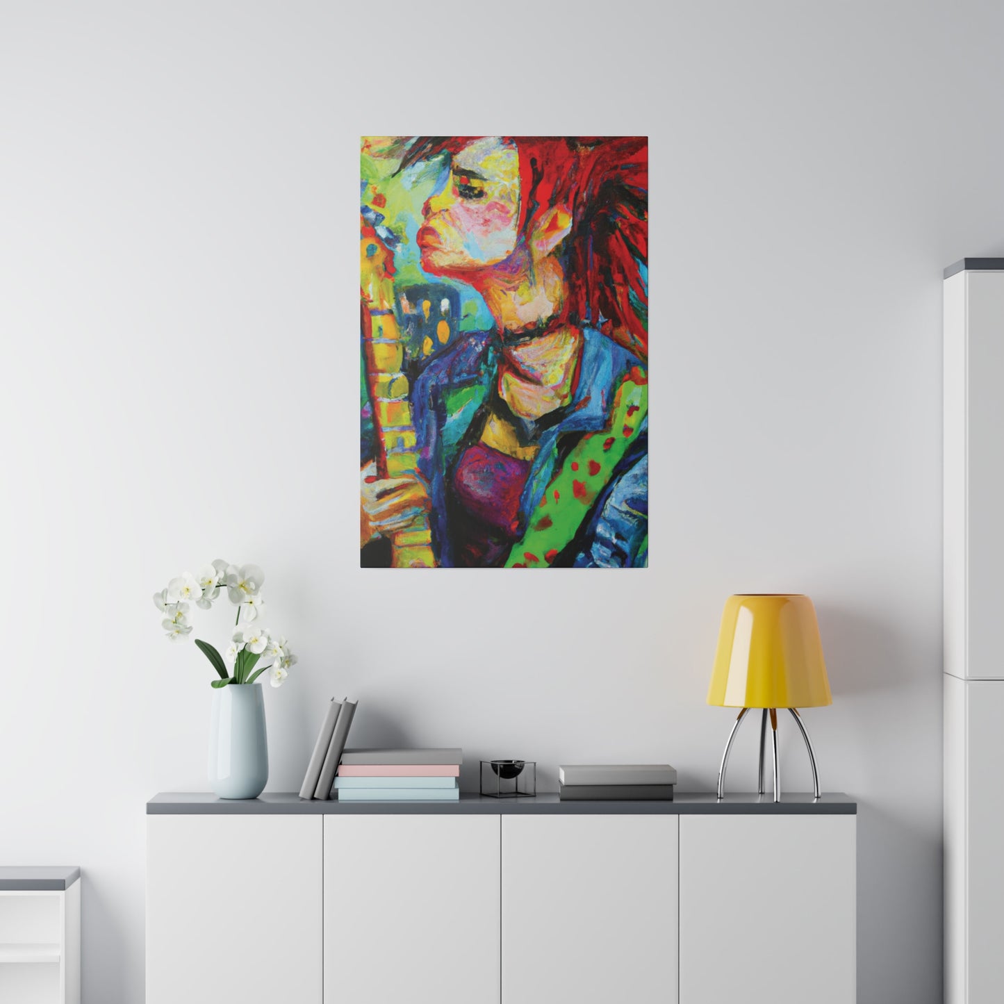 4898X - Rockstar Oil Painting Style Print | Poster | Home Decor | Wall Art | Music Art | Canvas