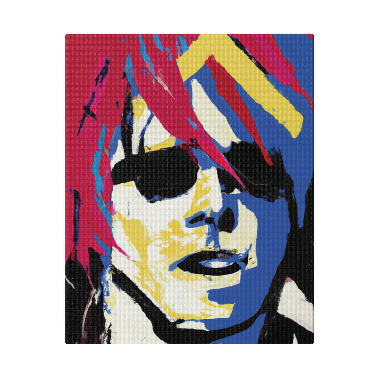 9537K - Rockstar Painting Print | Face | Abstract | Poster | Home Decor | Wall Art | Music Art | Canvas