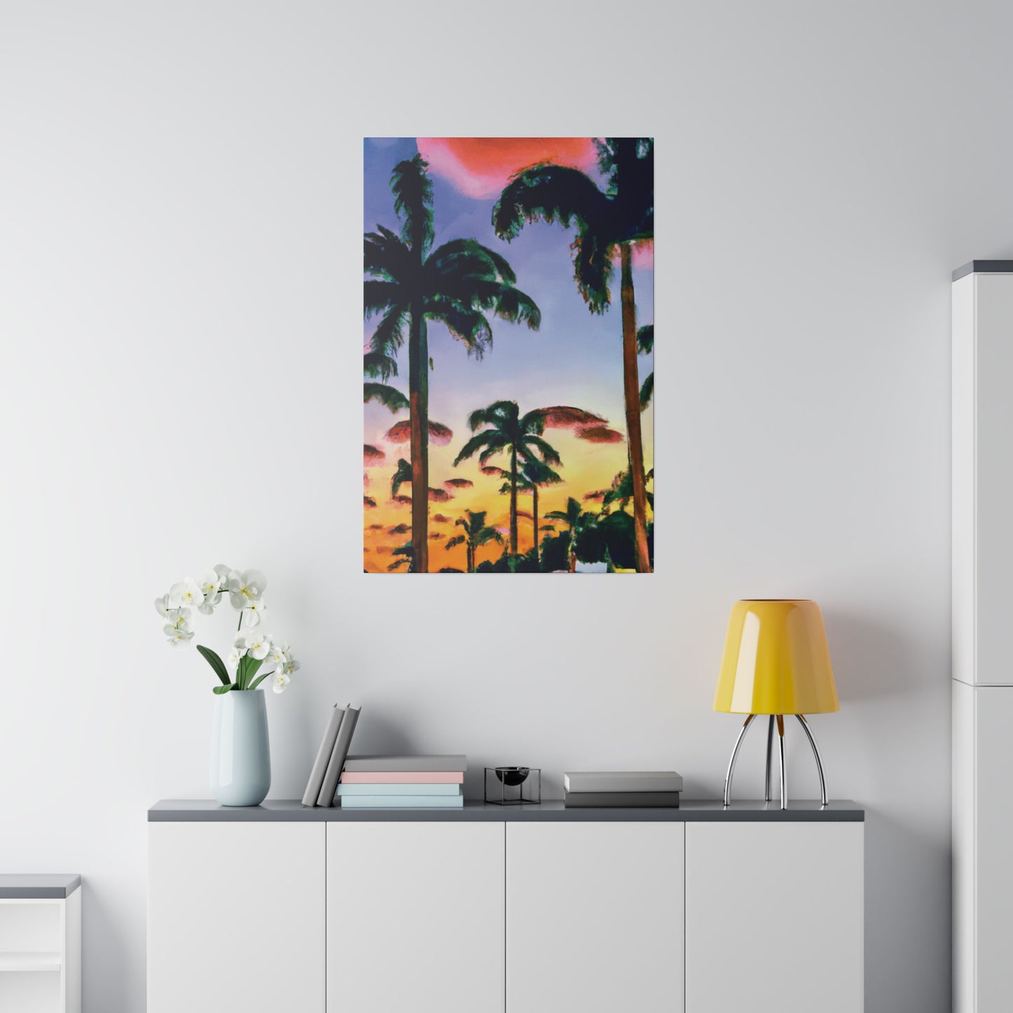 5202J - Miami Beach Sunset Painting Print | Miami | Beach | Sunset | Poster | Home Decor | Wall Art | Canvas