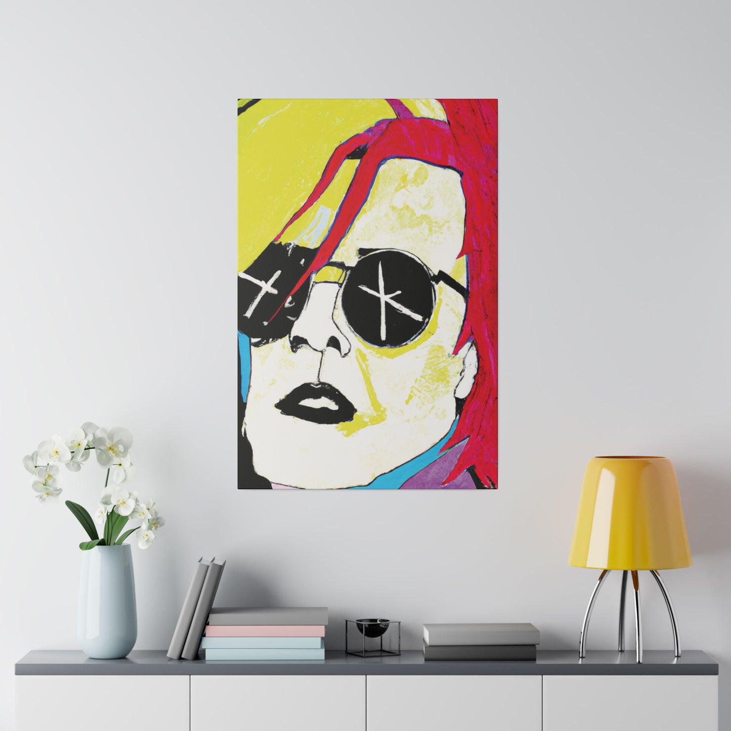 4152P - Rockstar Painting Print | Face | Abstract | Poster | Home Decor | Wall Art | Music Art | Canvas