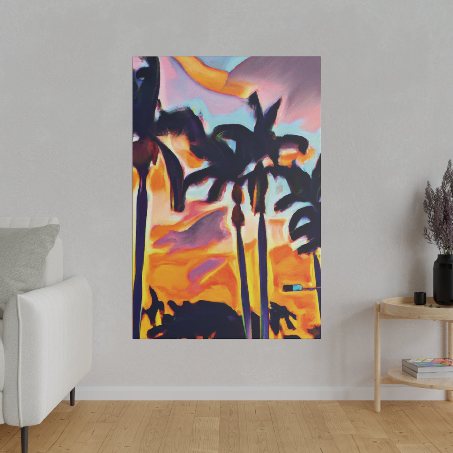 9435K - Miami Beach Sunset Painting Print | Miami | Beach | Sunset | Poster | Home Decor | Wall Art | Canvas