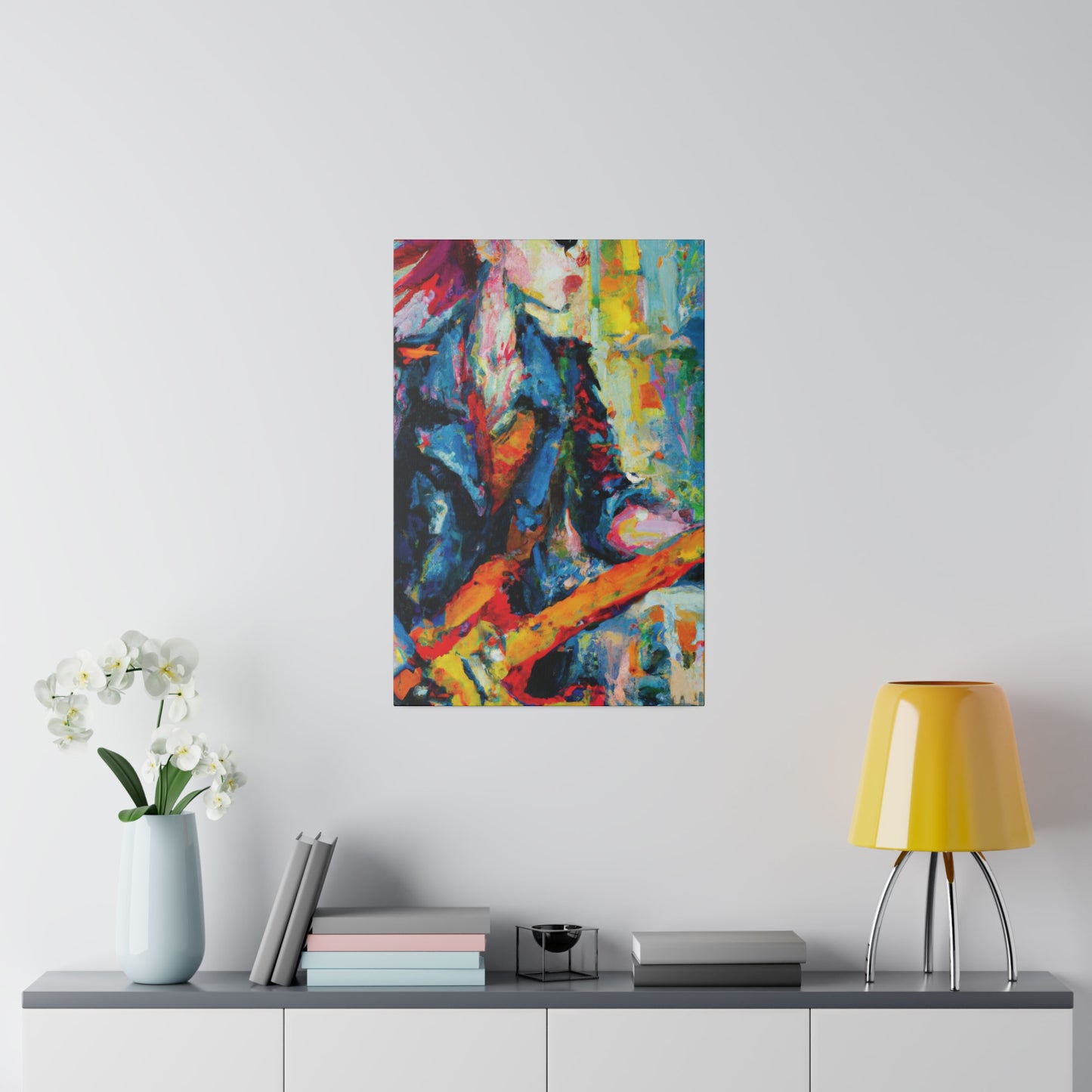 5379F - Rockstar Oil Painting Style Print | Poster | Home Decor | Wall Art | Music Art | Canvas