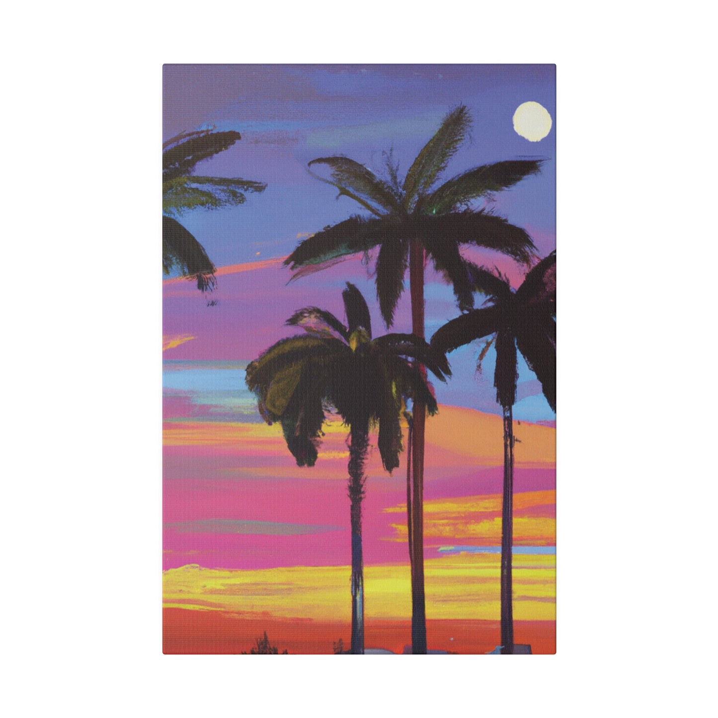 4360Y - Miami Beach Sunset Painting Print | Miami | Beach | Sunset | Poster | Home Decor | Wall Art | Canvas