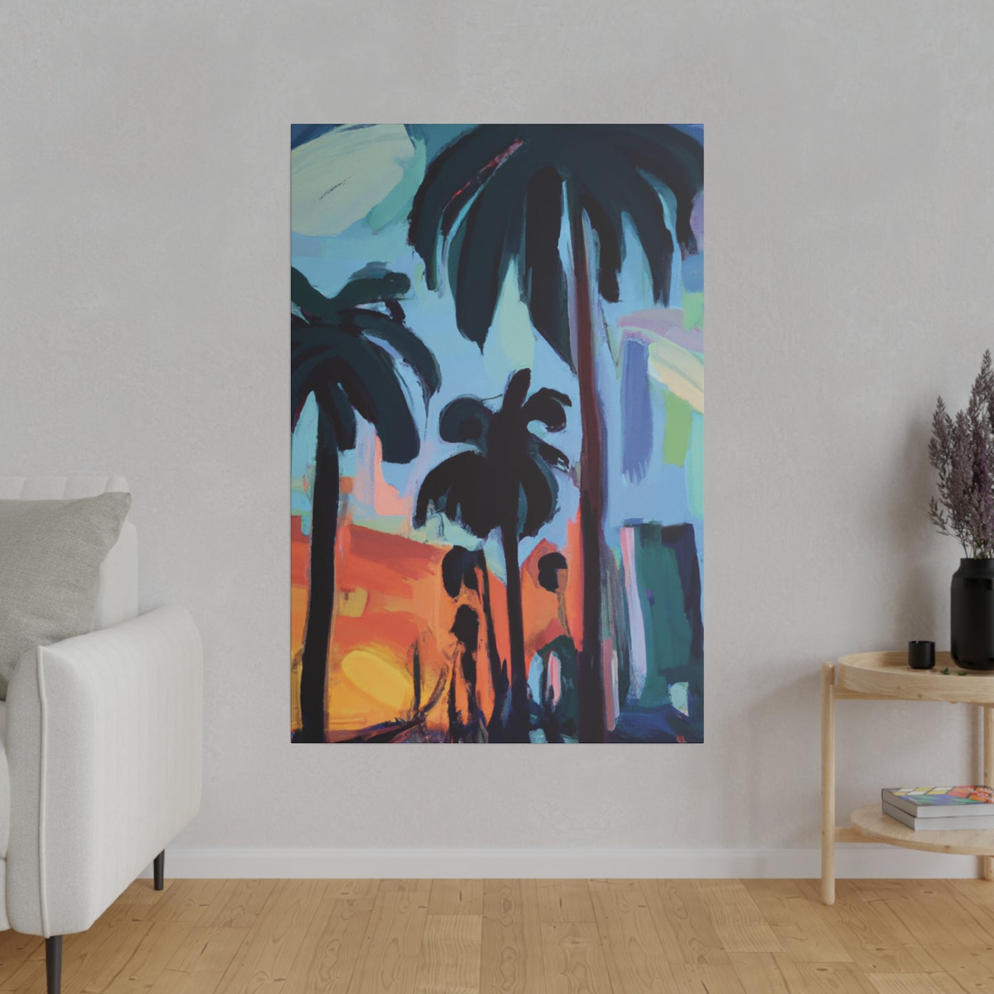 3524Z - Miami Beach Sunset Painting Print | Miami | Beach | Sunset | Poster | Home Decor | Wall Art | Canvas