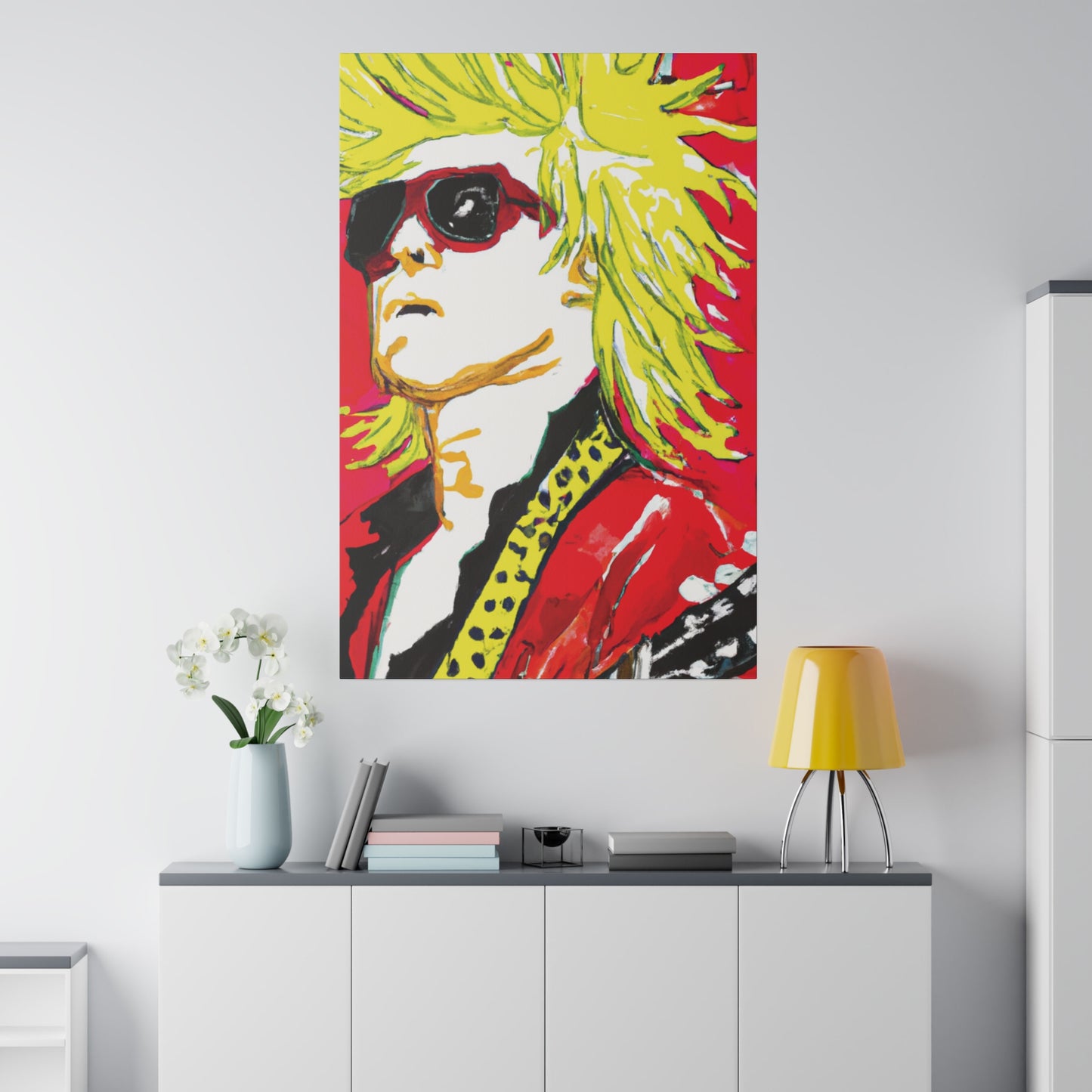 7382Z - Rockstar Painting Print | Face | Abstract | Poster | Home Decor | Wall Art | Music Art | Canvas