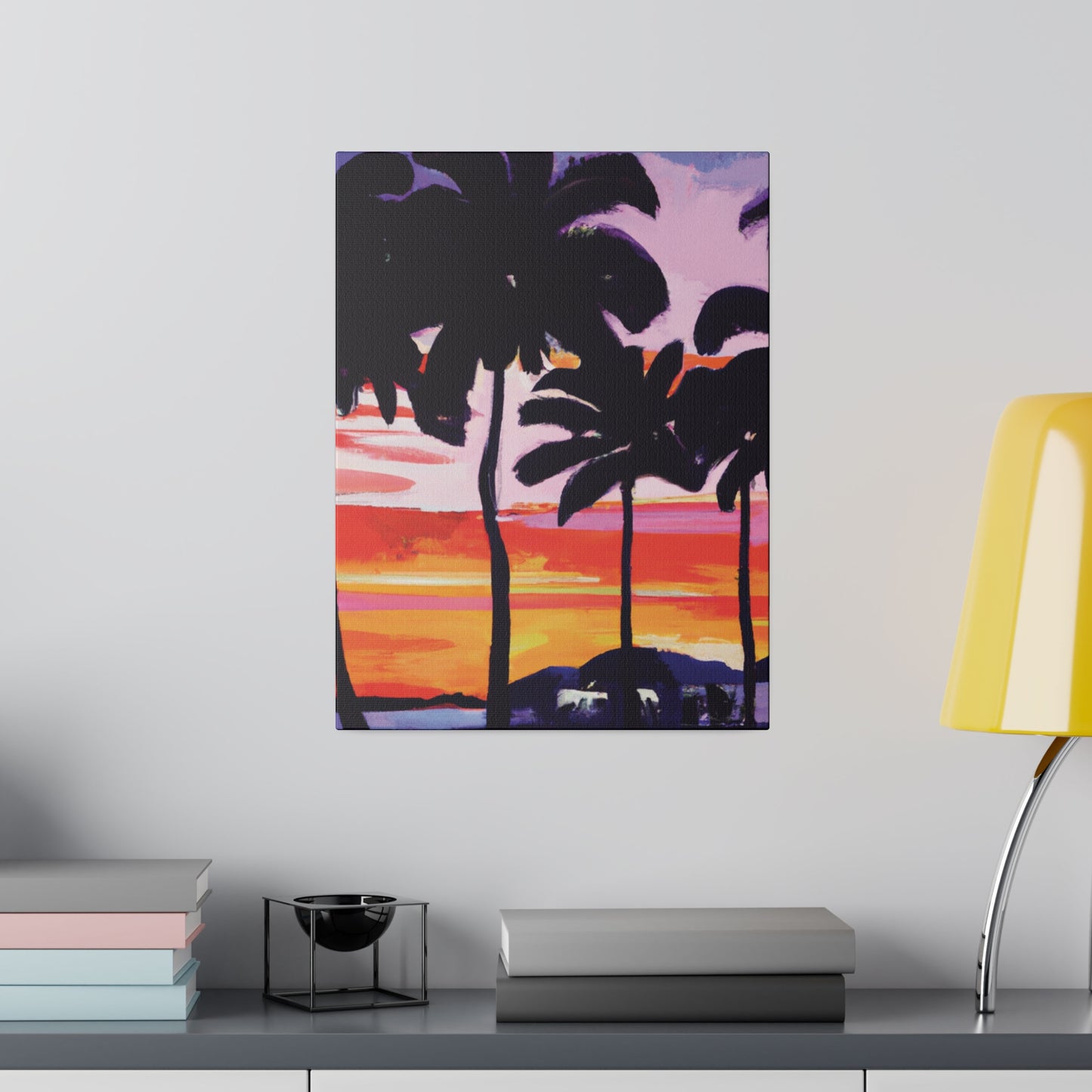 2948T - Miami Beach Sunset Painting Print | Miami | Beach | Sunset | Poster | Home Decor | Wall Art | Canvas