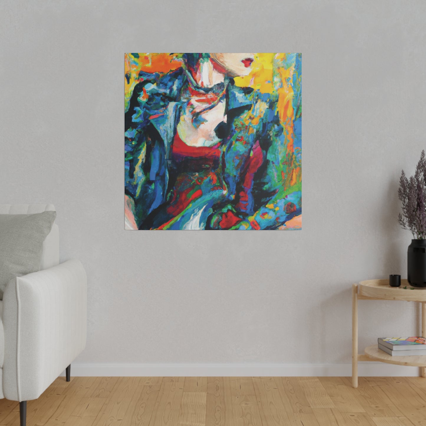 9075K - Rockstar Oil Painting Style Print | Poster | Home Decor | Wall Art | Music Art | Canvas