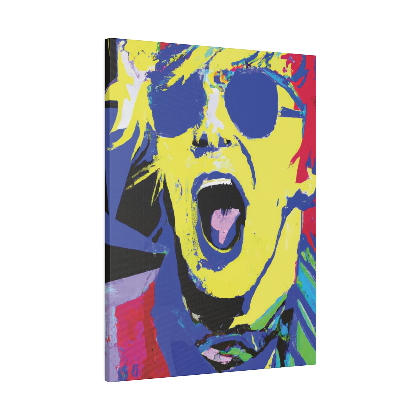 7451T - Rockstar Painting Print | Face | Abstract | Poster | Home Decor | Wall Art | Music Art | Canvas