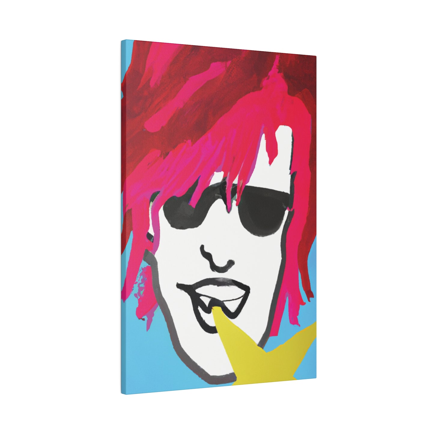 8342F - Rockstar Painting Print | Face | Abstract | Poster | Home Decor | Wall Art | Music Art | Canvas