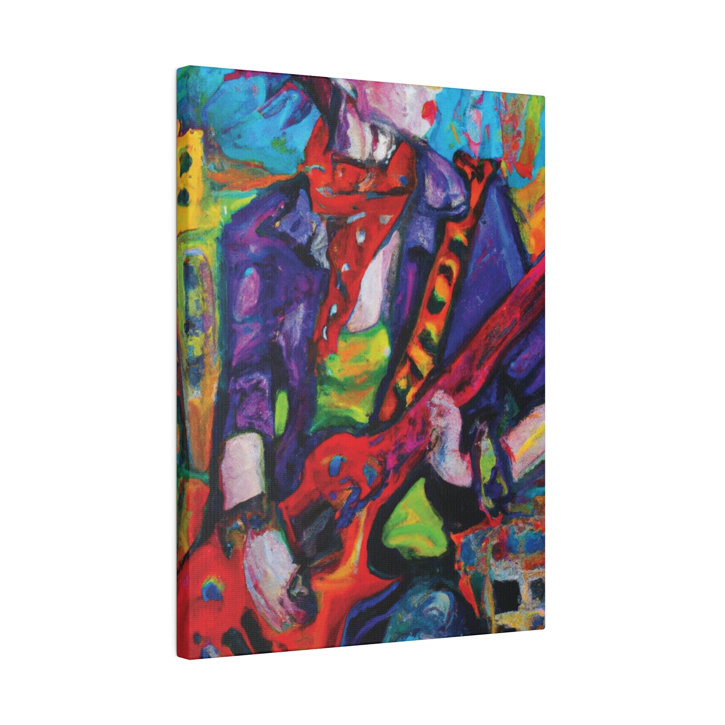 9529Y - Rockstar Oil Painting Style Print | Poster | Home Decor | Wall Art | Music Art | Canvas