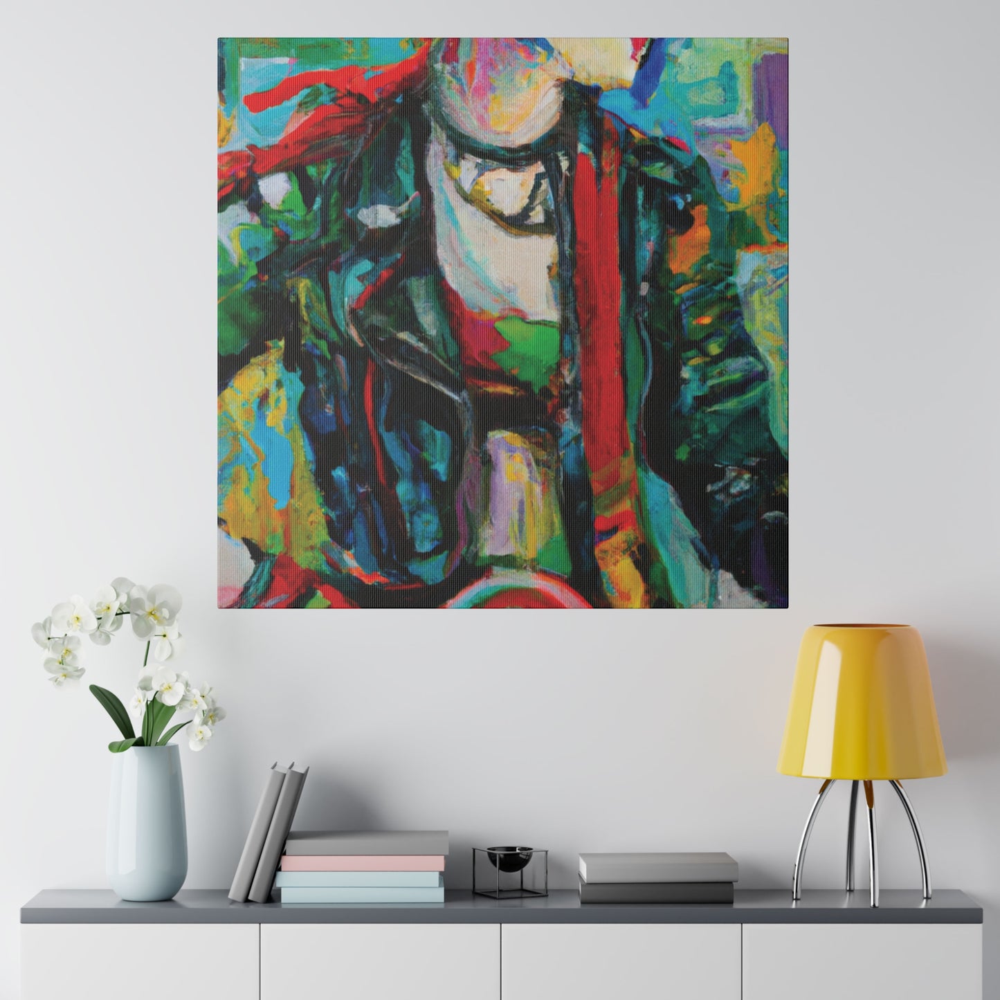 7245X - Rockstar Oil Painting Style Print | Poster | Home Decor | Wall Art | Music Art | Canvas