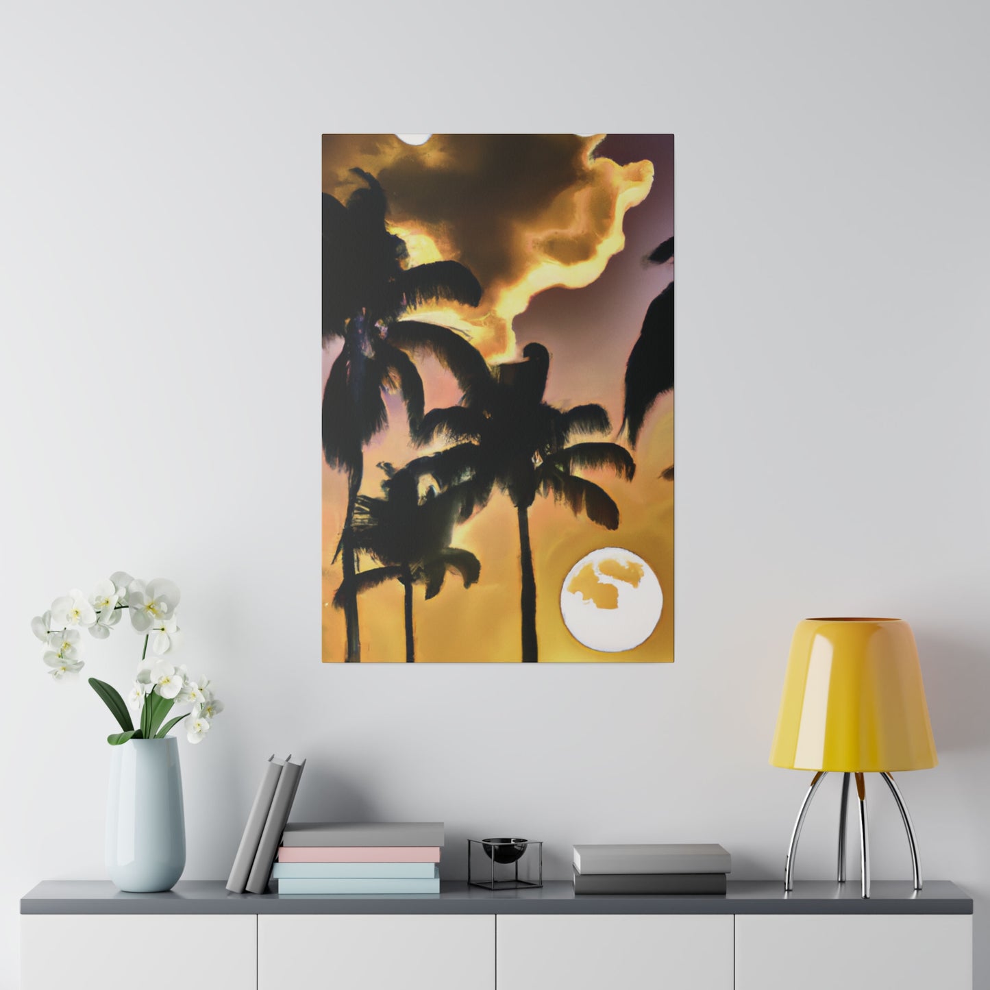 6382Q - Miami Beach Sunset Painting Print | Miami | Beach | Sunset | Poster | Home Decor | Wall Art | Canvas