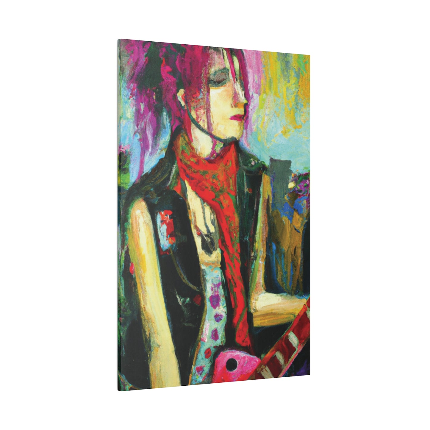 9141P - Rockstar Oil Painting Style Print | Poster | Home Decor | Wall Art | Music Art | Canvas
