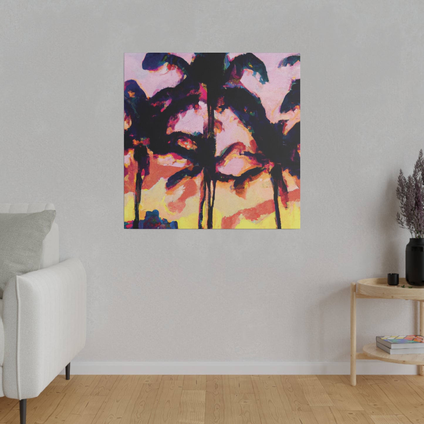 3398S - Miami Beach Sunset Painting Print | Miami | Beach | Sunset | Poster | Home Decor | Wall Art | Canvas