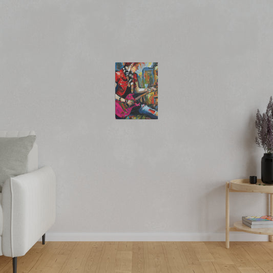 9666G - Rockstar Oil Painting Style Print | Poster | Home Decor | Wall Art | Music Art | Canvas