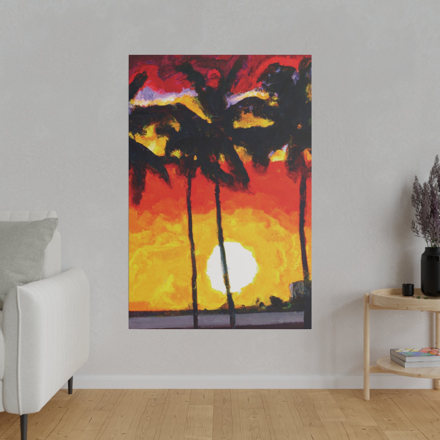 6973R - Miami Beach Sunset Painting Print | Miami | Beach | Sunset | Poster | Home Decor | Wall Art | Canvas