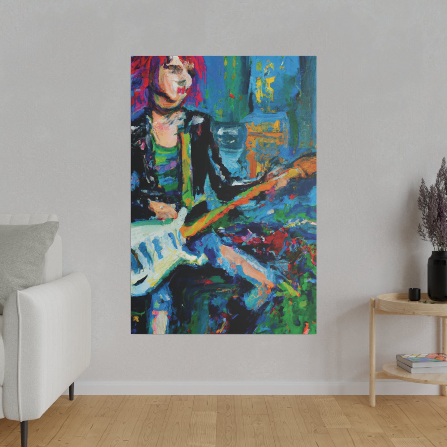 6774A - Rockstar Oil Painting Style Print | Poster | Home Decor | Wall Art | Music Art | Canvas