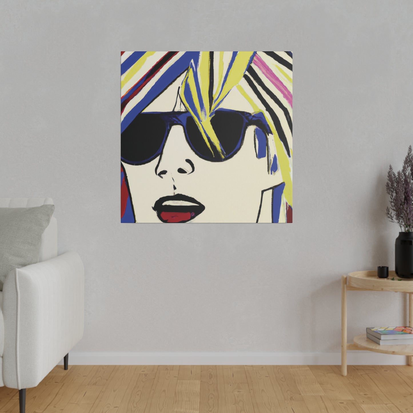 4789F - Rockstar Painting Print | Face | Abstract | Poster | Home Decor | Wall Art | Music Art | Canvas