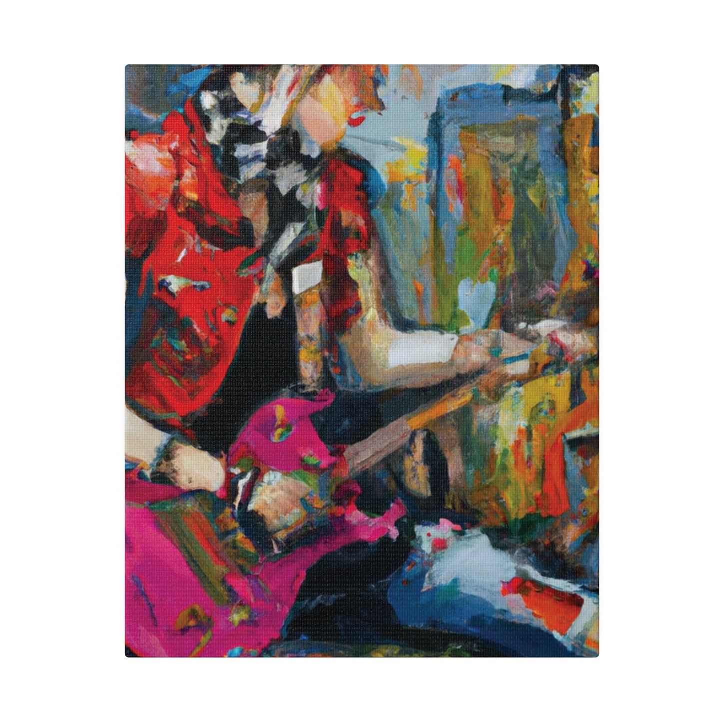 9666G - Rockstar Oil Painting Style Print | Poster | Home Decor | Wall Art | Music Art | Canvas