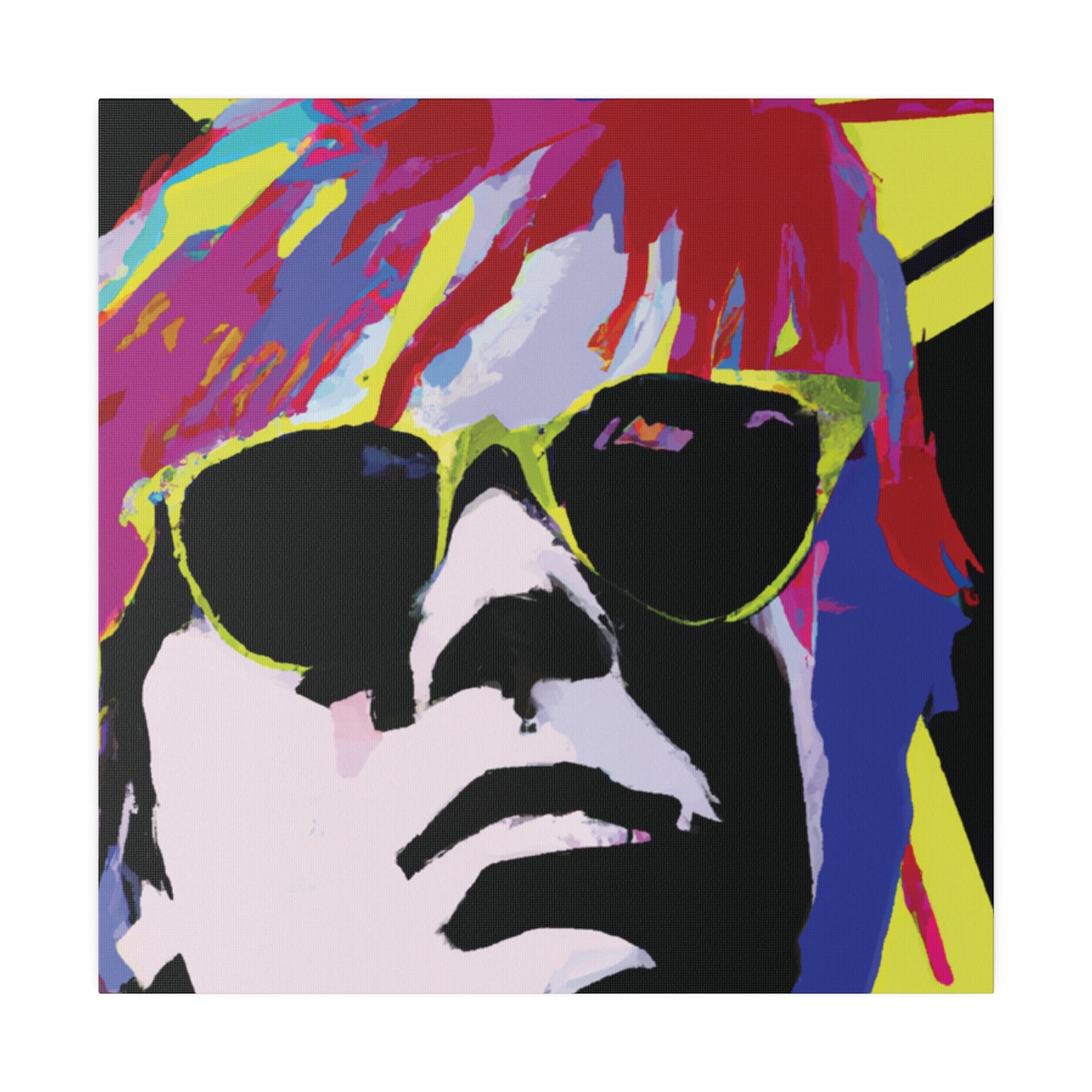 2184J - Rockstar Painting Print | Face | Abstract | Poster | Home Decor | Wall Art | Music Art | Canvas