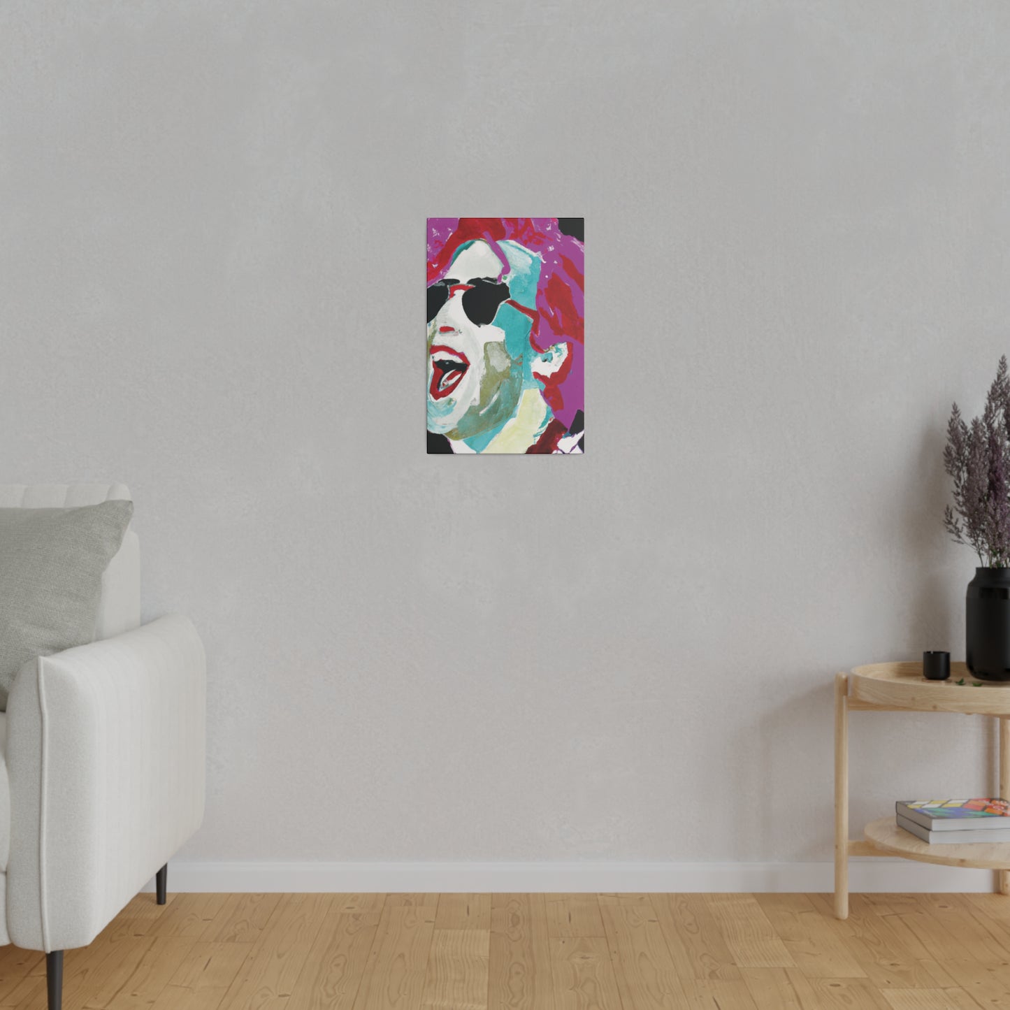 7676H - Rockstar Painting Print | Face | Abstract | Poster | Home Decor | Wall Art | Music Art | Canvas