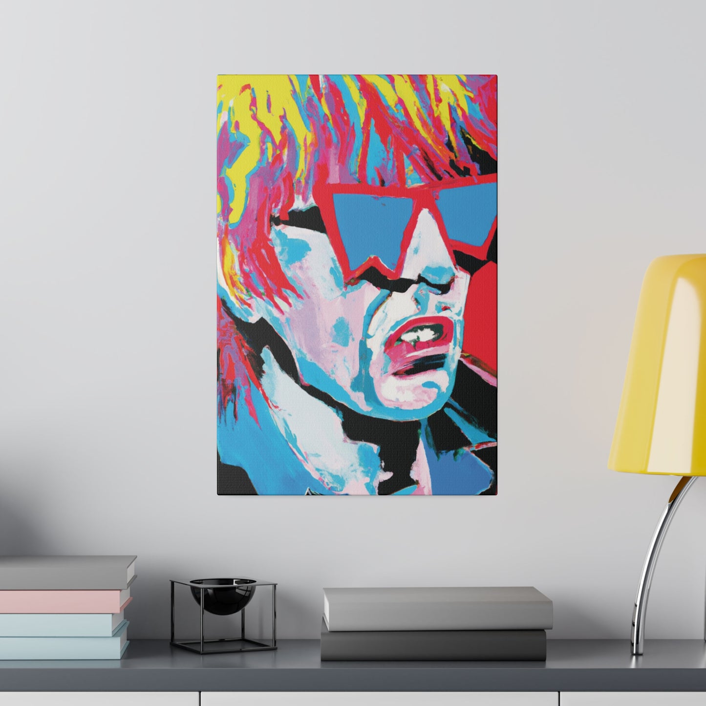 8517X - Rockstar Painting Print | Face | Abstract | Poster | Home Decor | Wall Art | Music Art | Canvas