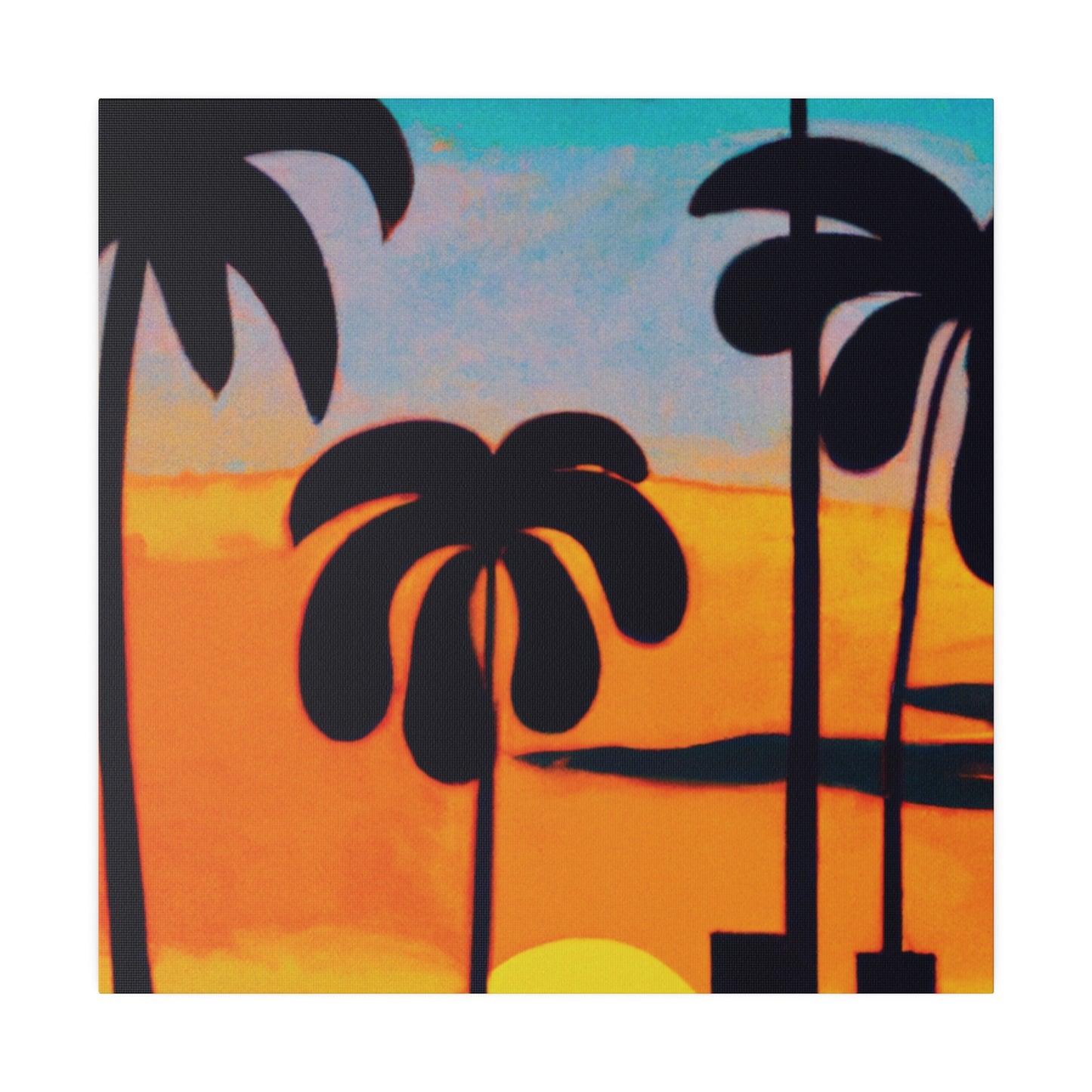 6878U - Miami Beach Sunset Painting Print | Miami | Beach | Sunset | Poster | Home Decor | Wall Art | Canvas