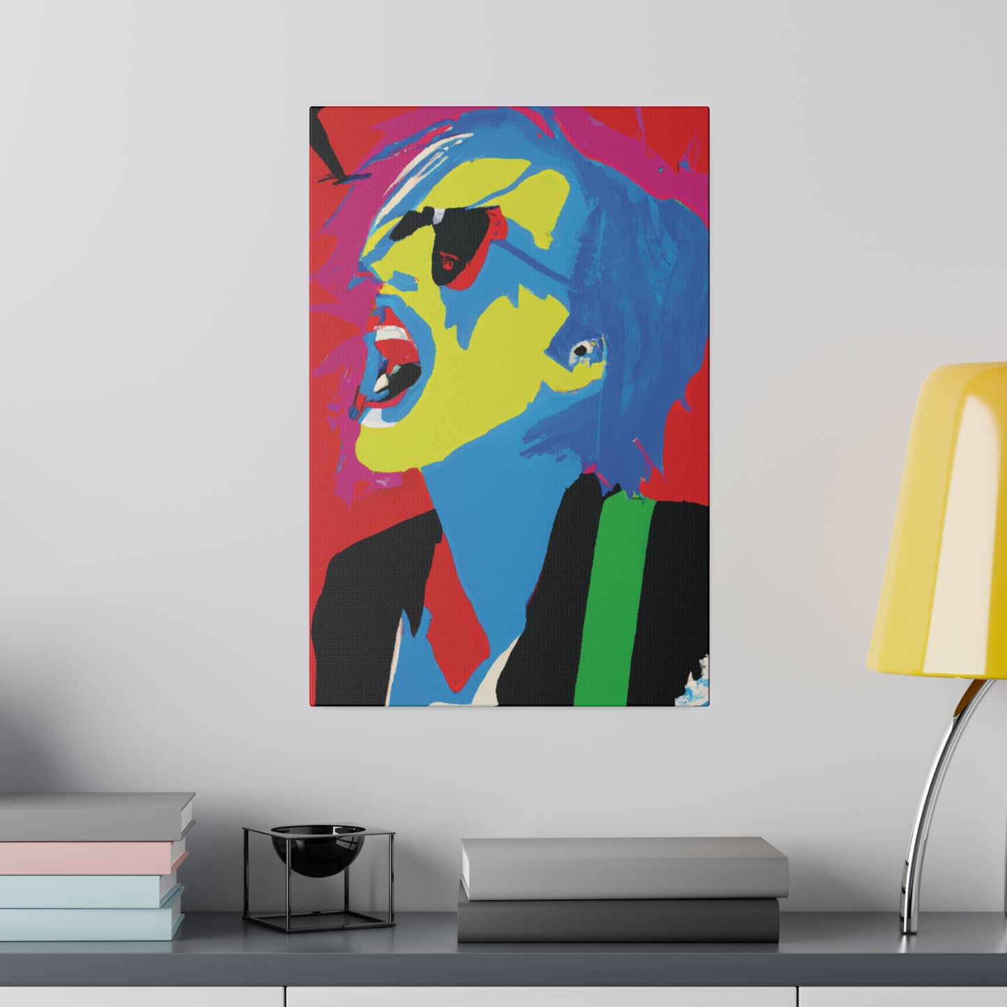 7805M - Rockstar Painting Print | Face | Abstract | Poster | Home Decor | Wall Art | Music Art | Canvas