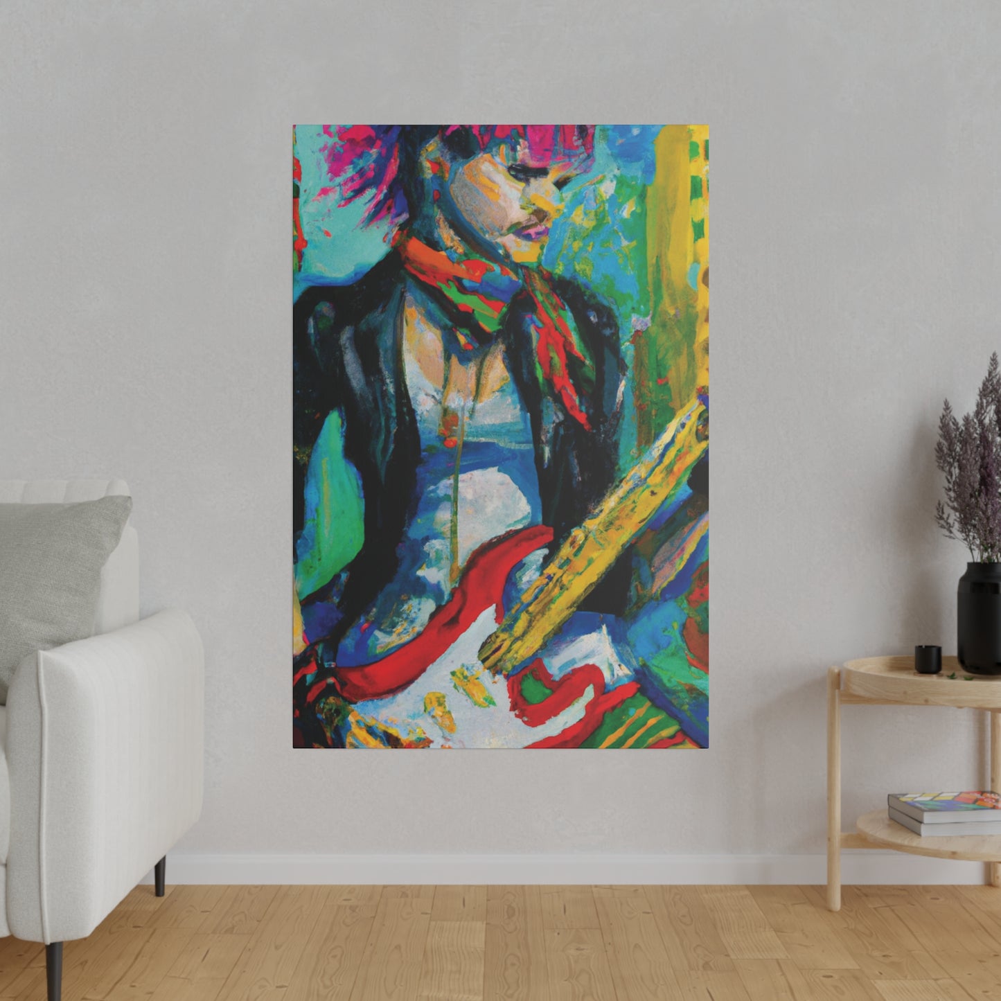 7264L - Rockstar Oil Painting Style Print | Poster | Home Decor | Wall Art | Music Art | Canvas