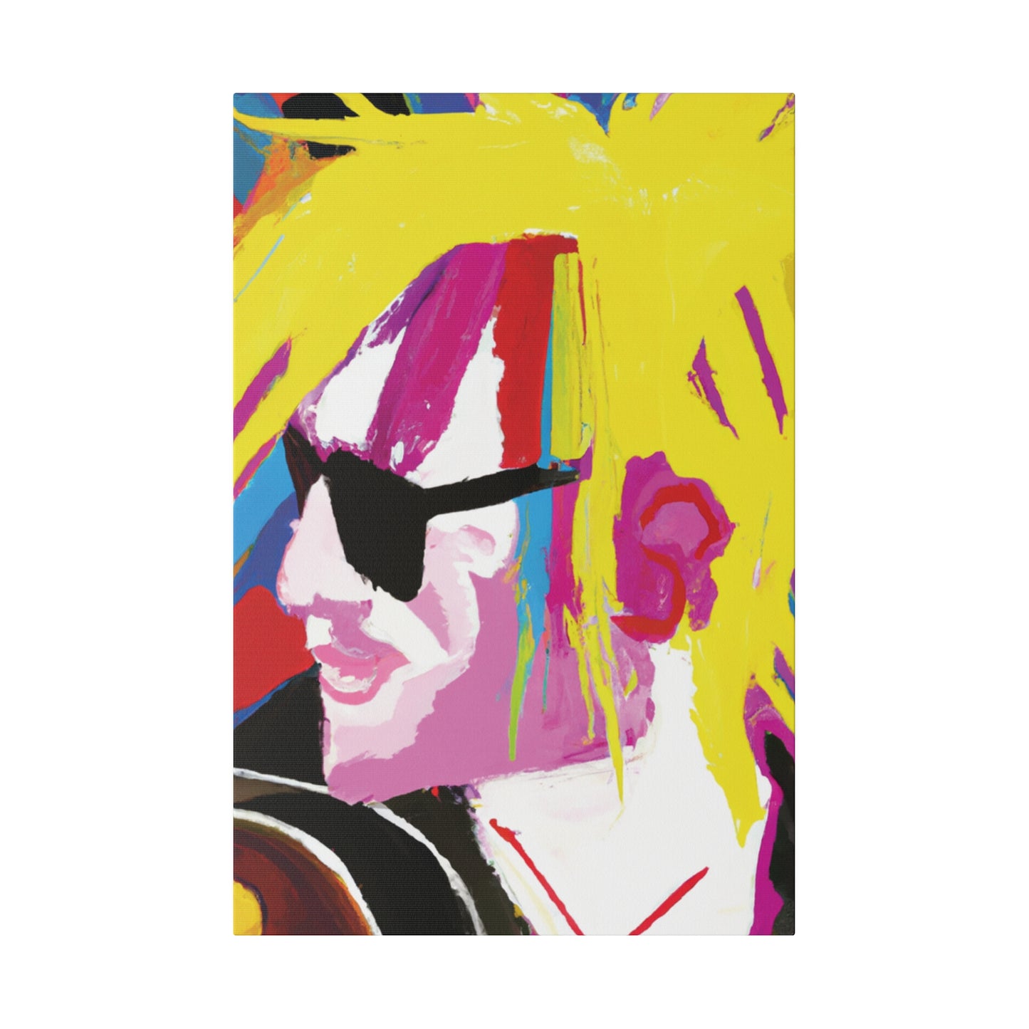 2694Y - Rockstar Painting Print | Face | Abstract | Poster | Home Decor | Wall Art | Music Art | Canvas