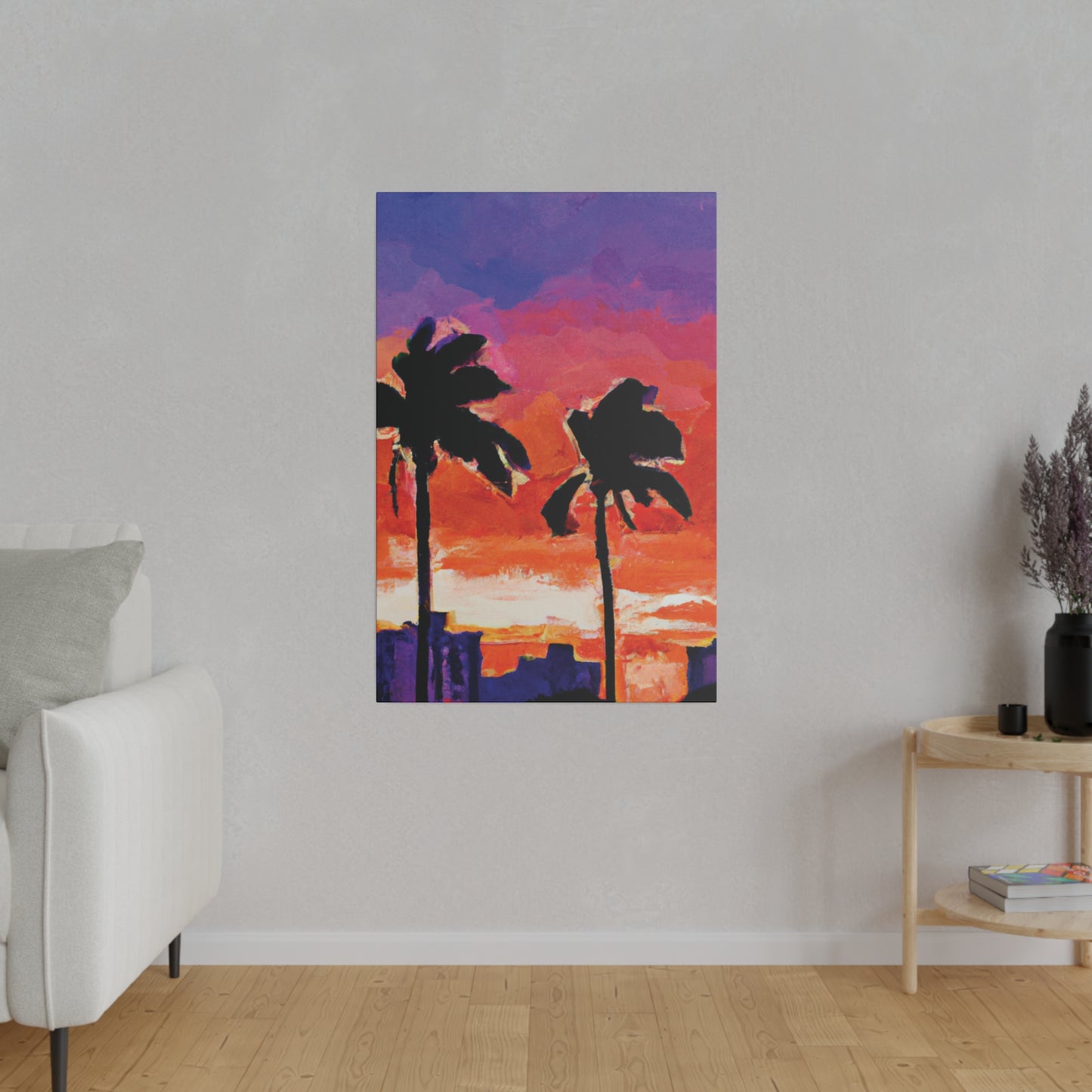 3243X - Miami Beach Sunset Painting Print | Miami | Beach | Sunset | Poster | Home Decor | Wall Art | Canvas